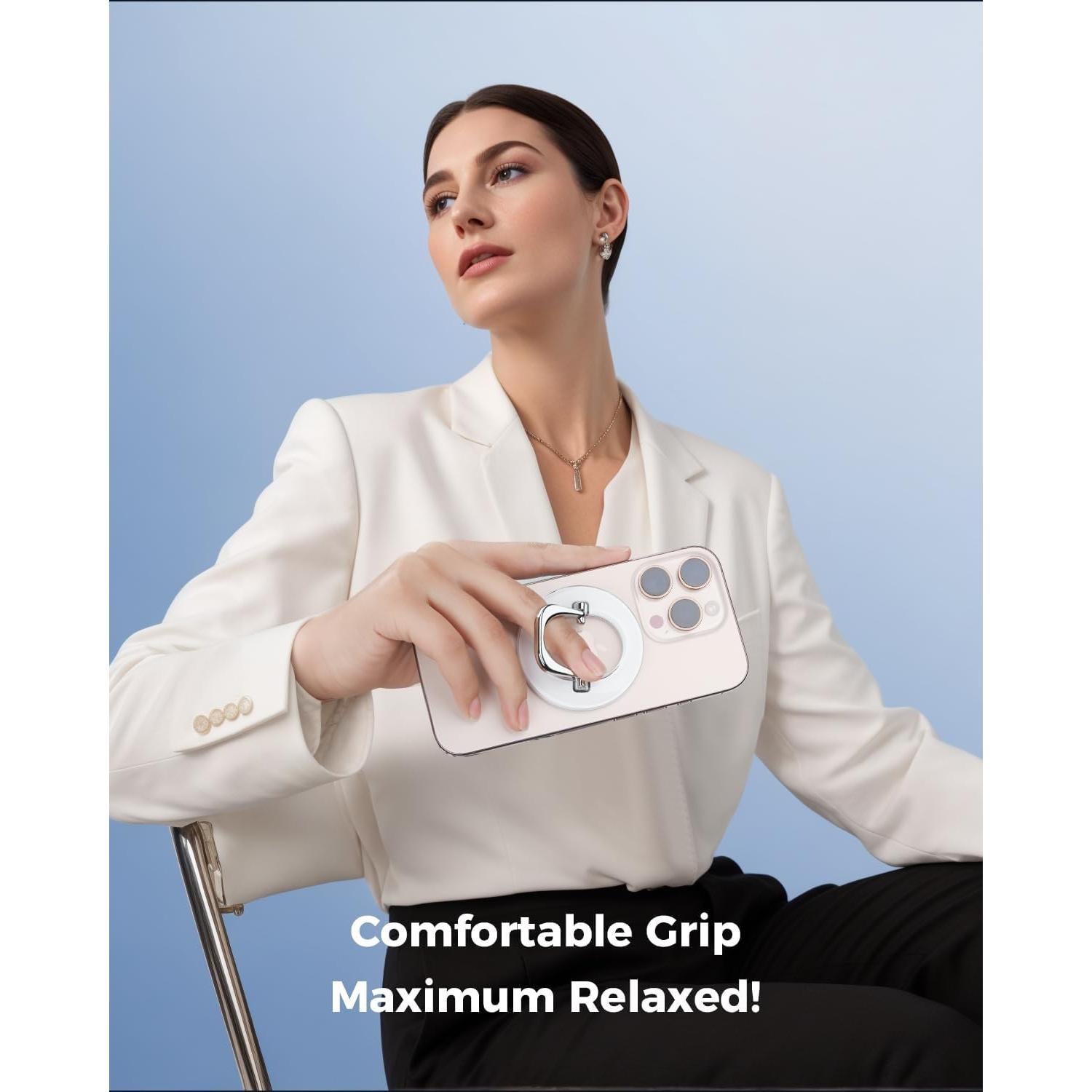 Agarre Magnético para Teléfono MagSafe SUPERONE 2025 Blanco