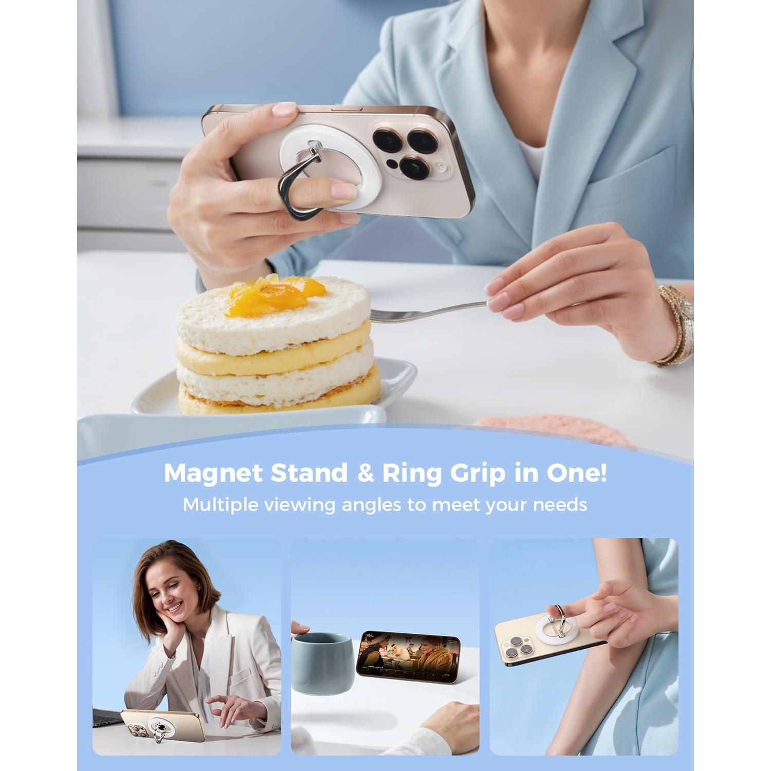 Agarre Magnético para Teléfono MagSafe SUPERONE 2025 Blanco