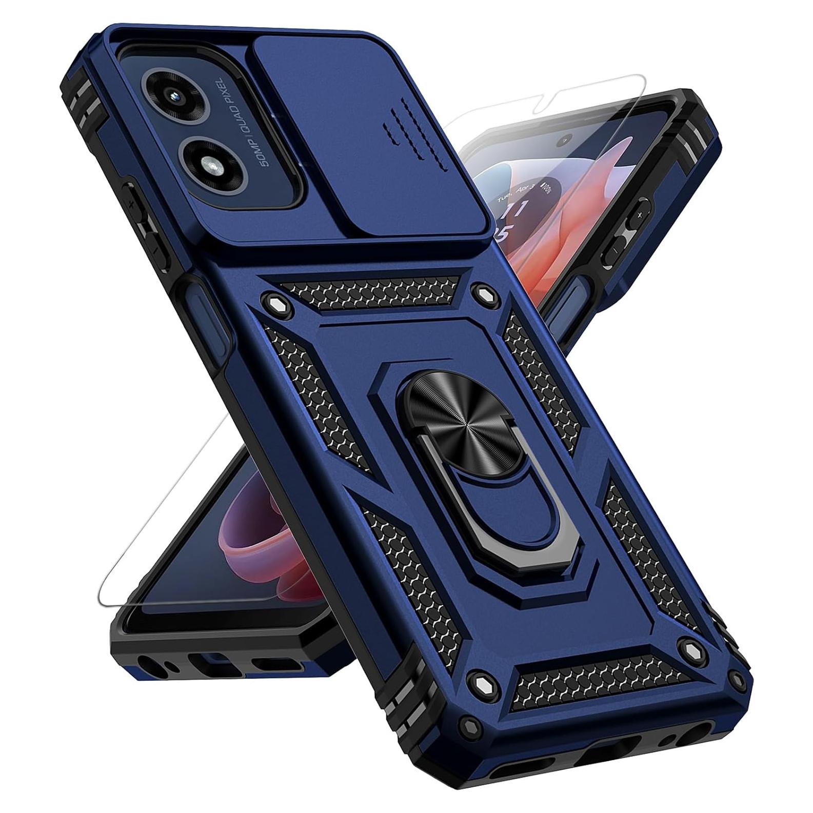 Funda Motorola Moto G Play 2024 Grado Militar Azul Marino