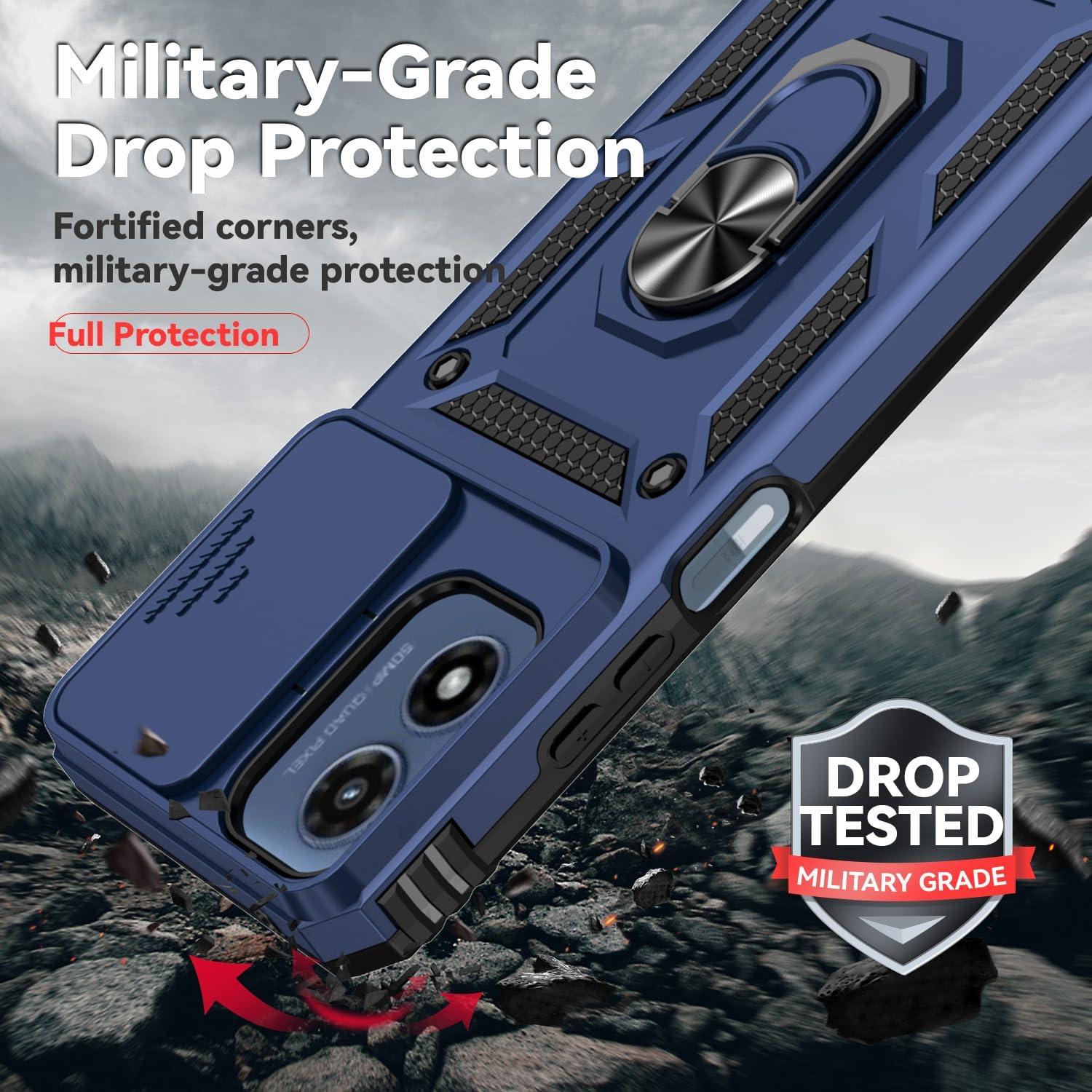 Funda Motorola Moto G Play 2024 Grado Militar Azul Marino