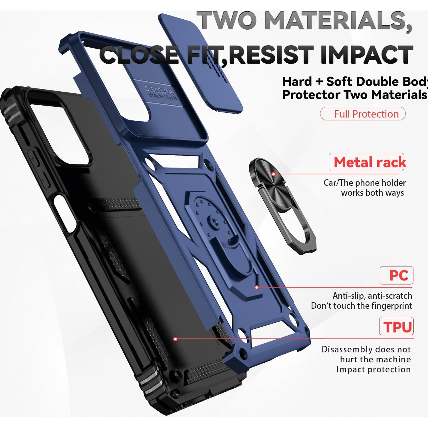 Funda Motorola Moto G Play 2024 Grado Militar Azul Marino