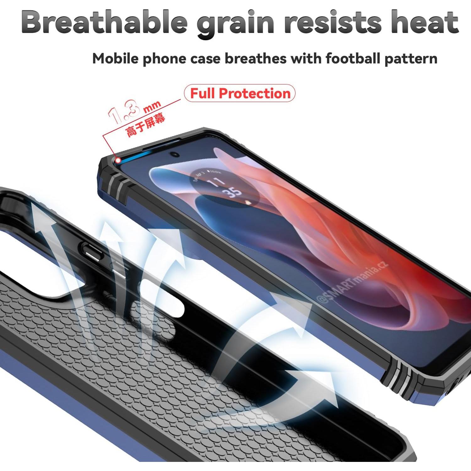 Funda Motorola Moto G Play 2024 Grado Militar Azul Marino