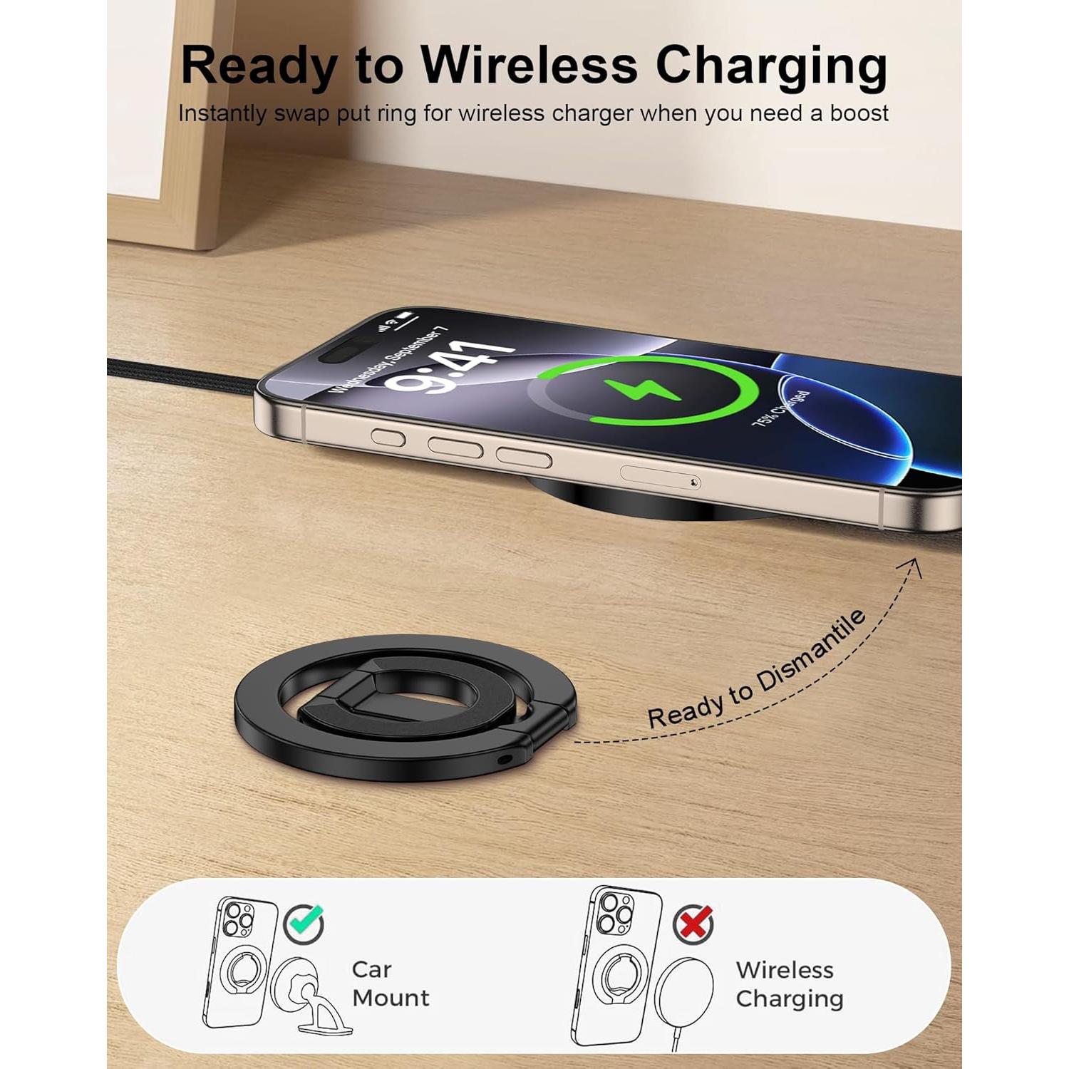 Soporte Magnético para Teléfono MagSafe Bordsek Negro