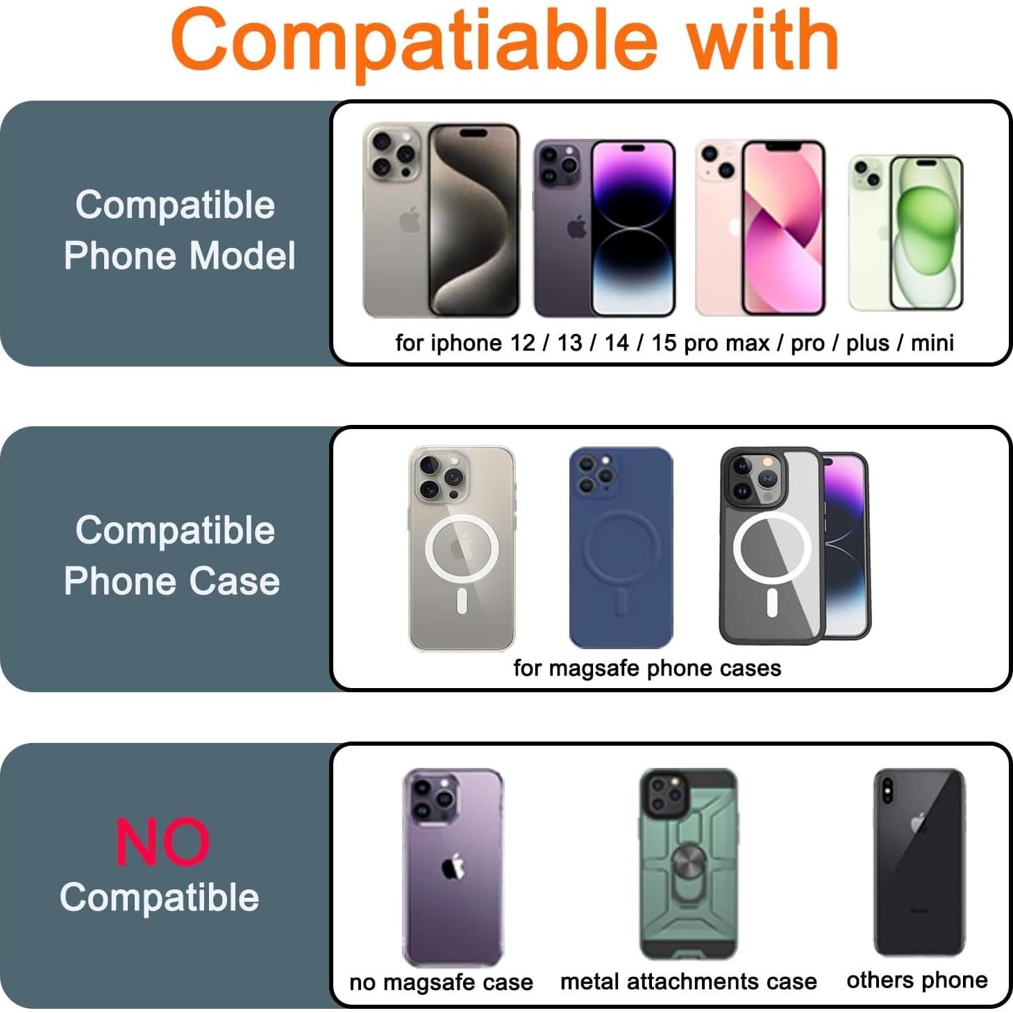 Anillo Magnético Brillante COJOC para MagSafe Rosa - 3 Piezas