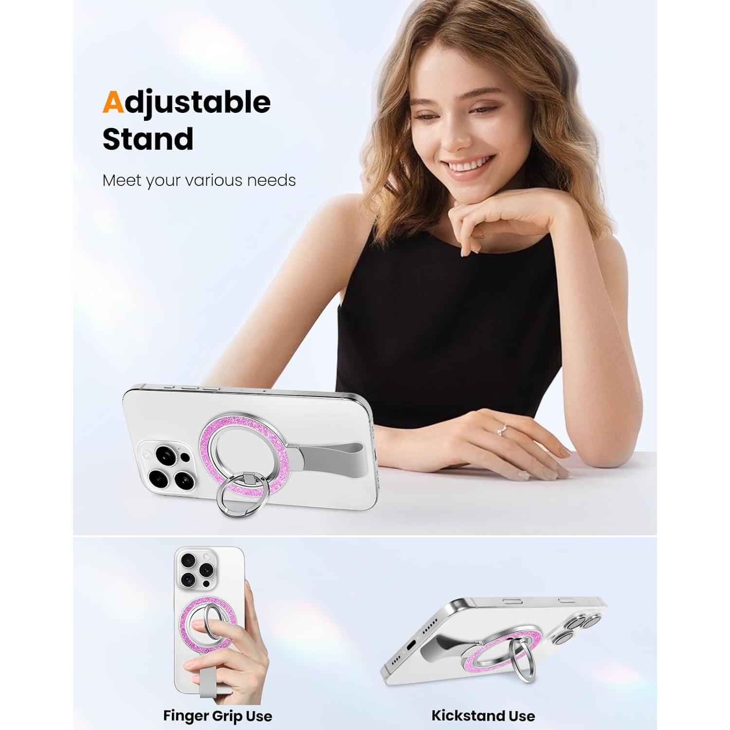 Soporte de Anillo Magnético Toycamp para iPhone 12-16 Púrpura