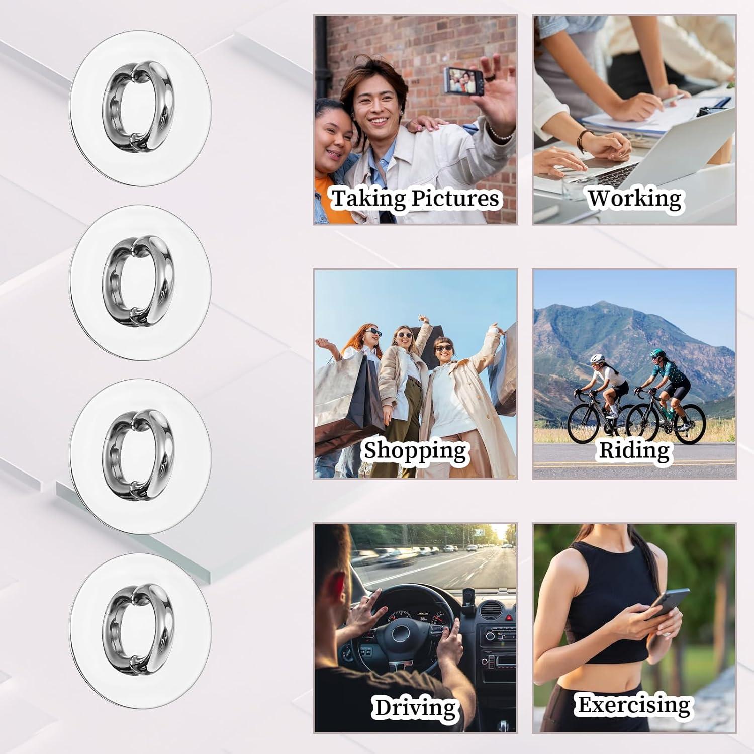 16 Ganchos de Encanto para Teléfono Zyghjort Plata Adhesivos