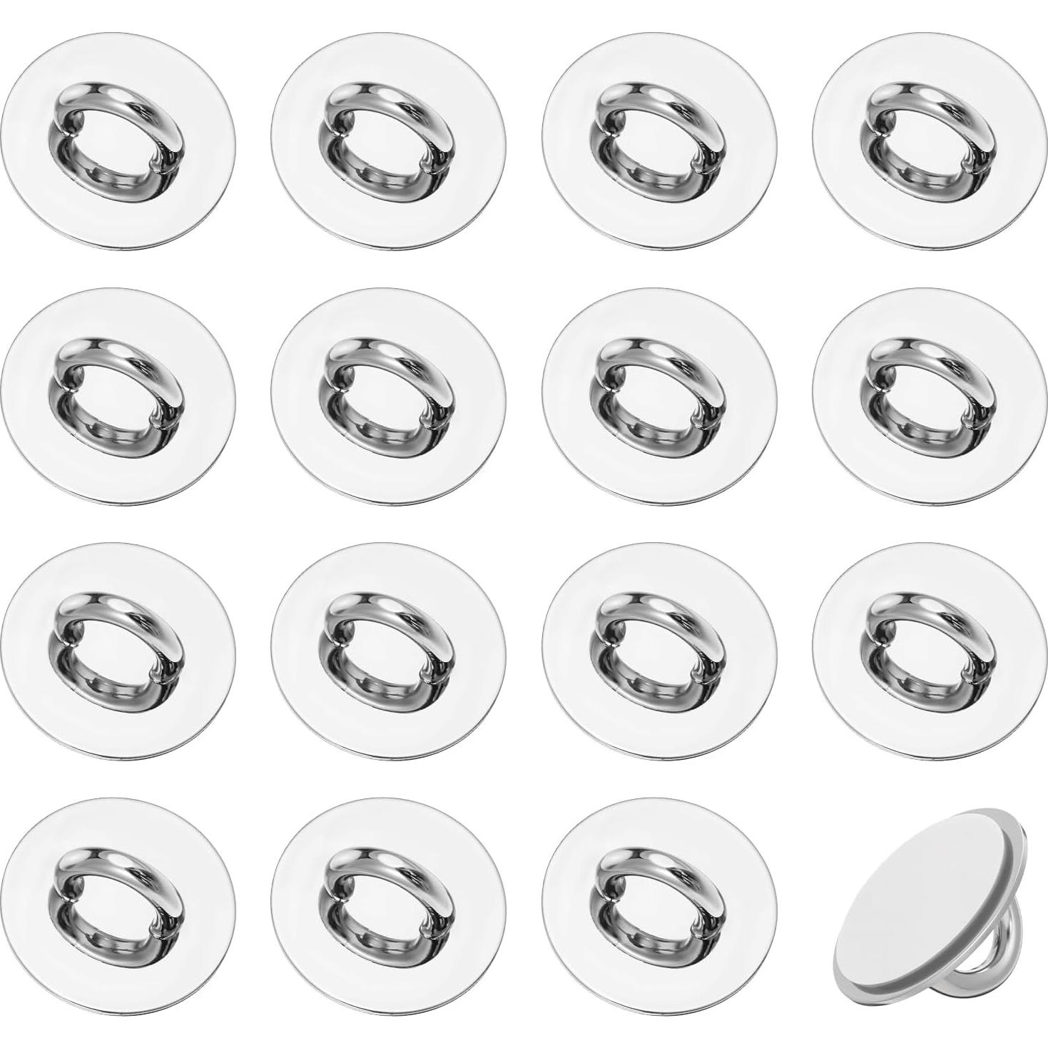 16 Ganchos de Encanto para Teléfono Zyghjort Plata Adhesivos