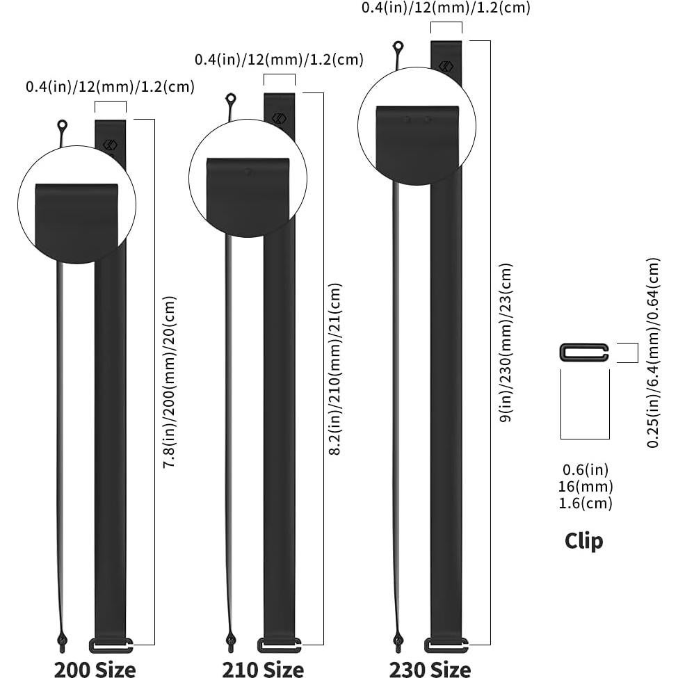 Clip Sinji Loop Negro para Teléfono - Correa Silicona Reutilizable