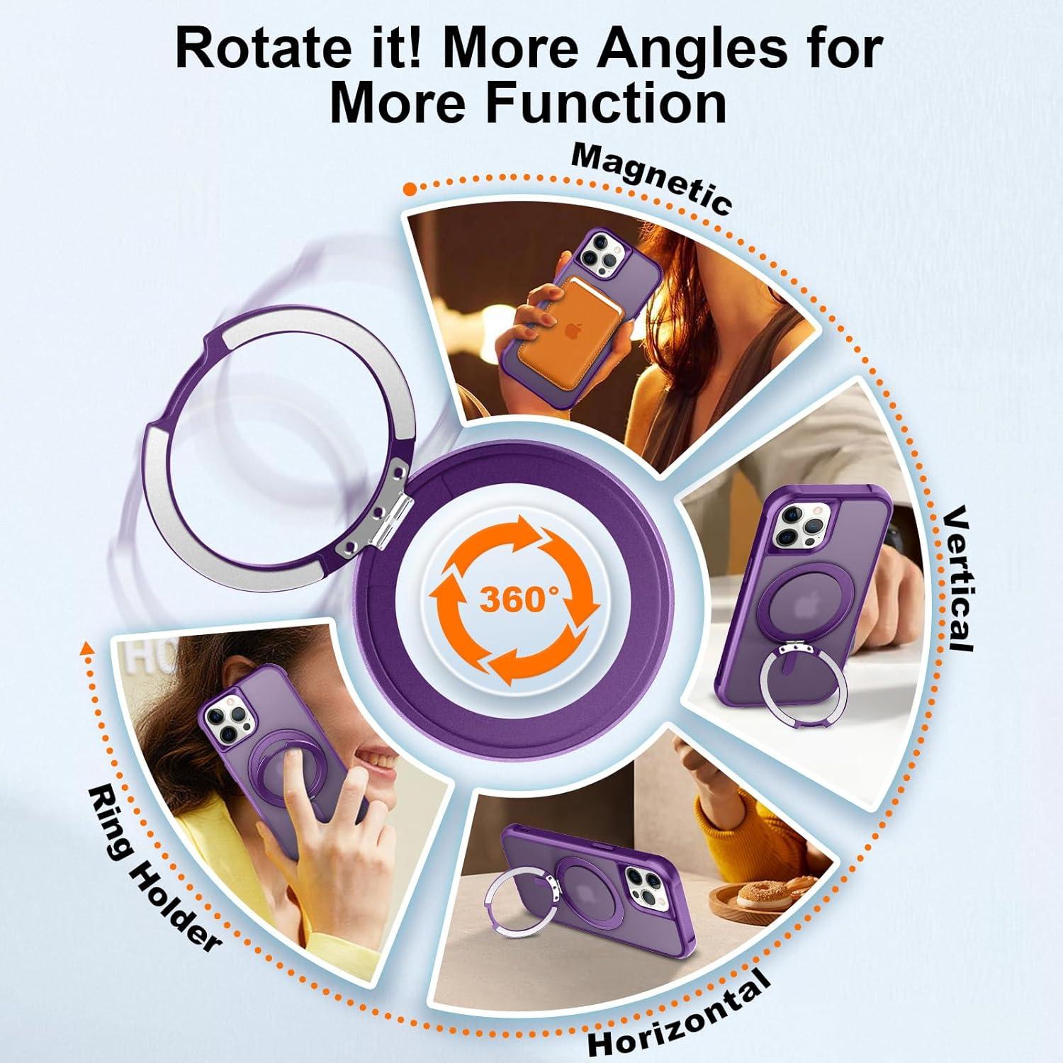 Anillo Giratorio Magnético 360° para Funda iPhone 12 Pro - ZHOGTNEG