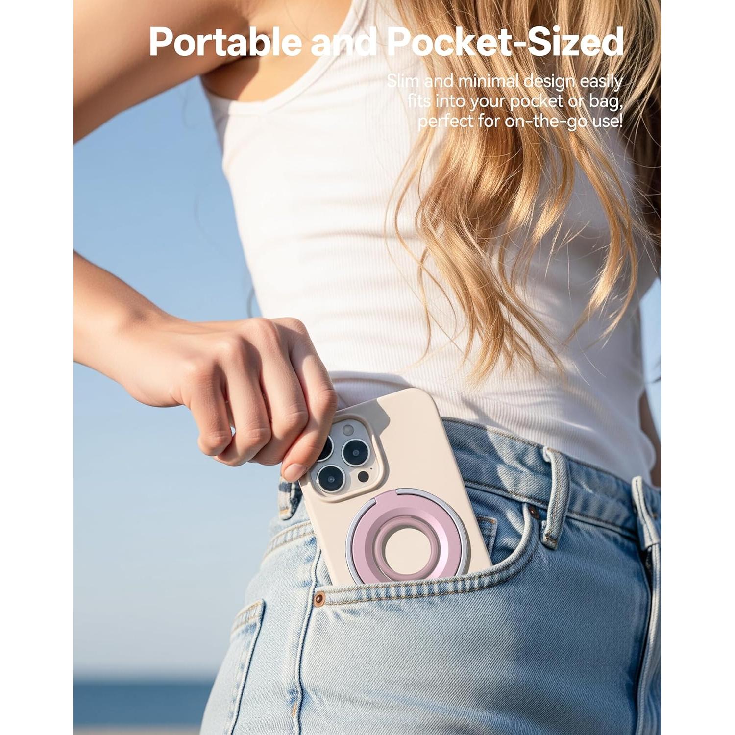 Soporte Magnético para Teléfono Orivienta TSM01 Rosa 360°