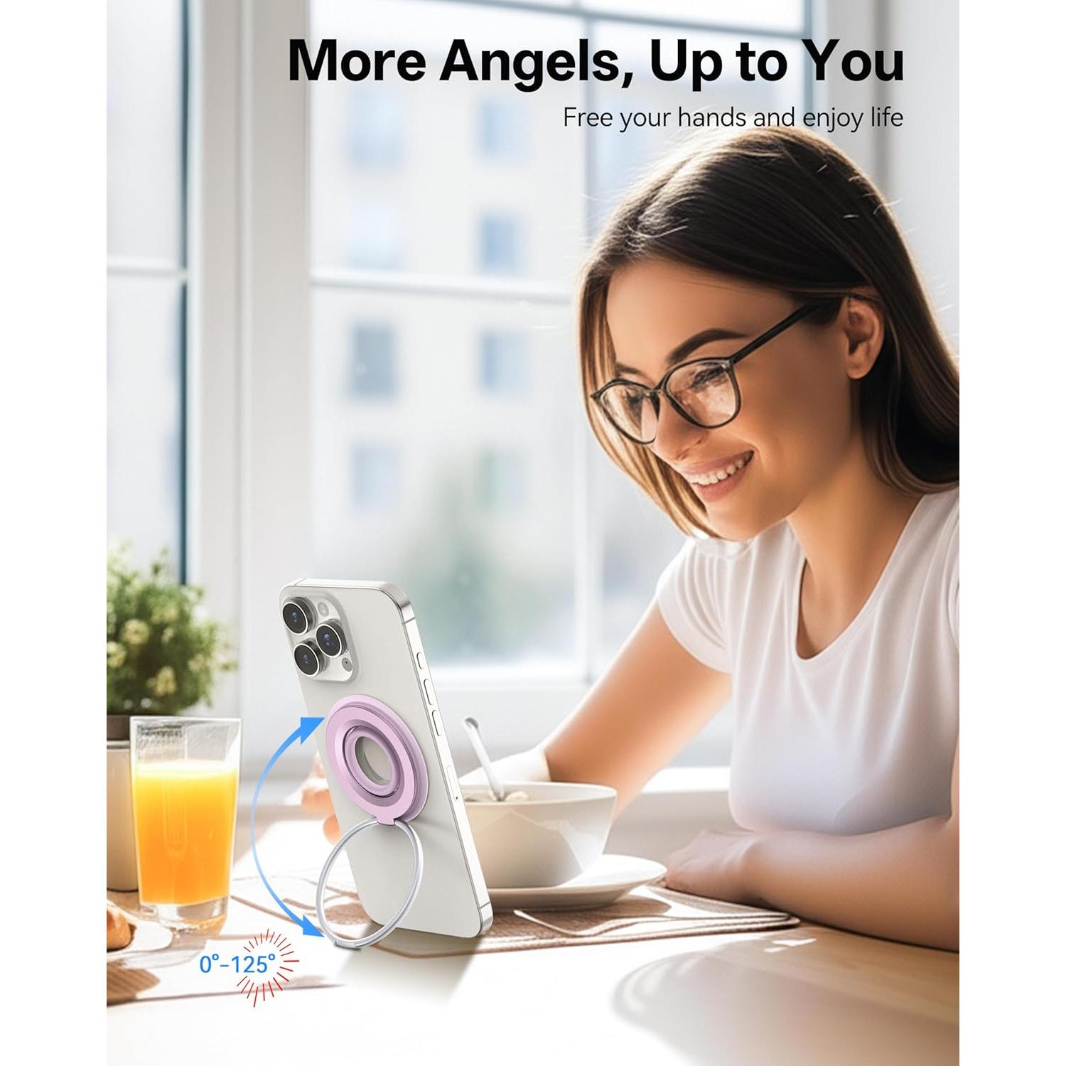 Soporte Magnético para Teléfono Orivienta TSM01 Rosa 360°