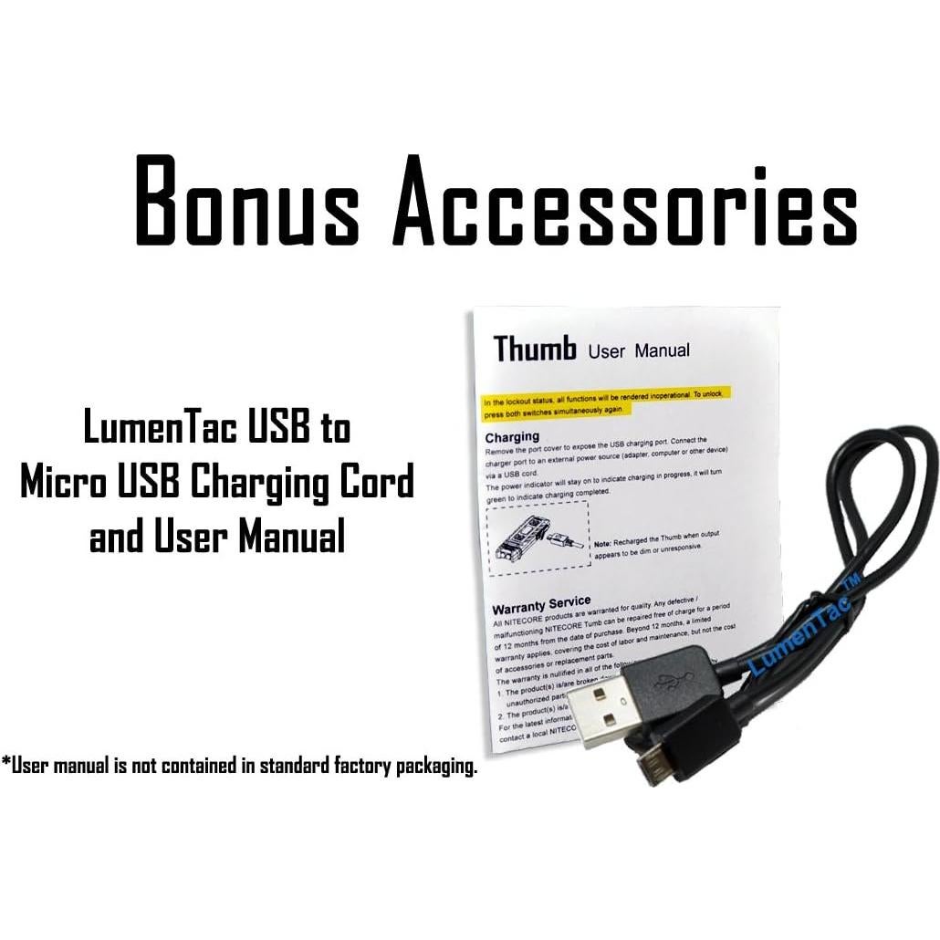 Luz LED Recargable Nitecore Thumb 85 Lúmenes USB Inclinable