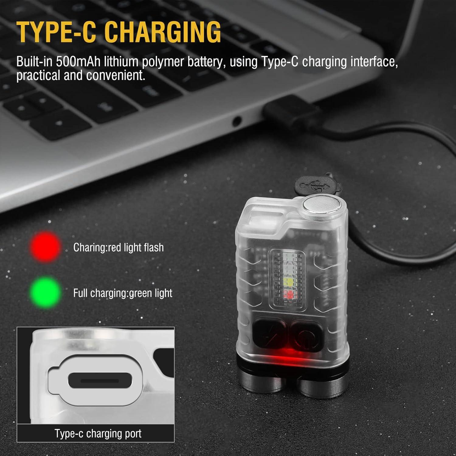 Linterna EDC BORUIT V3 Recargable USB-C 900LM IP65 12 Modos