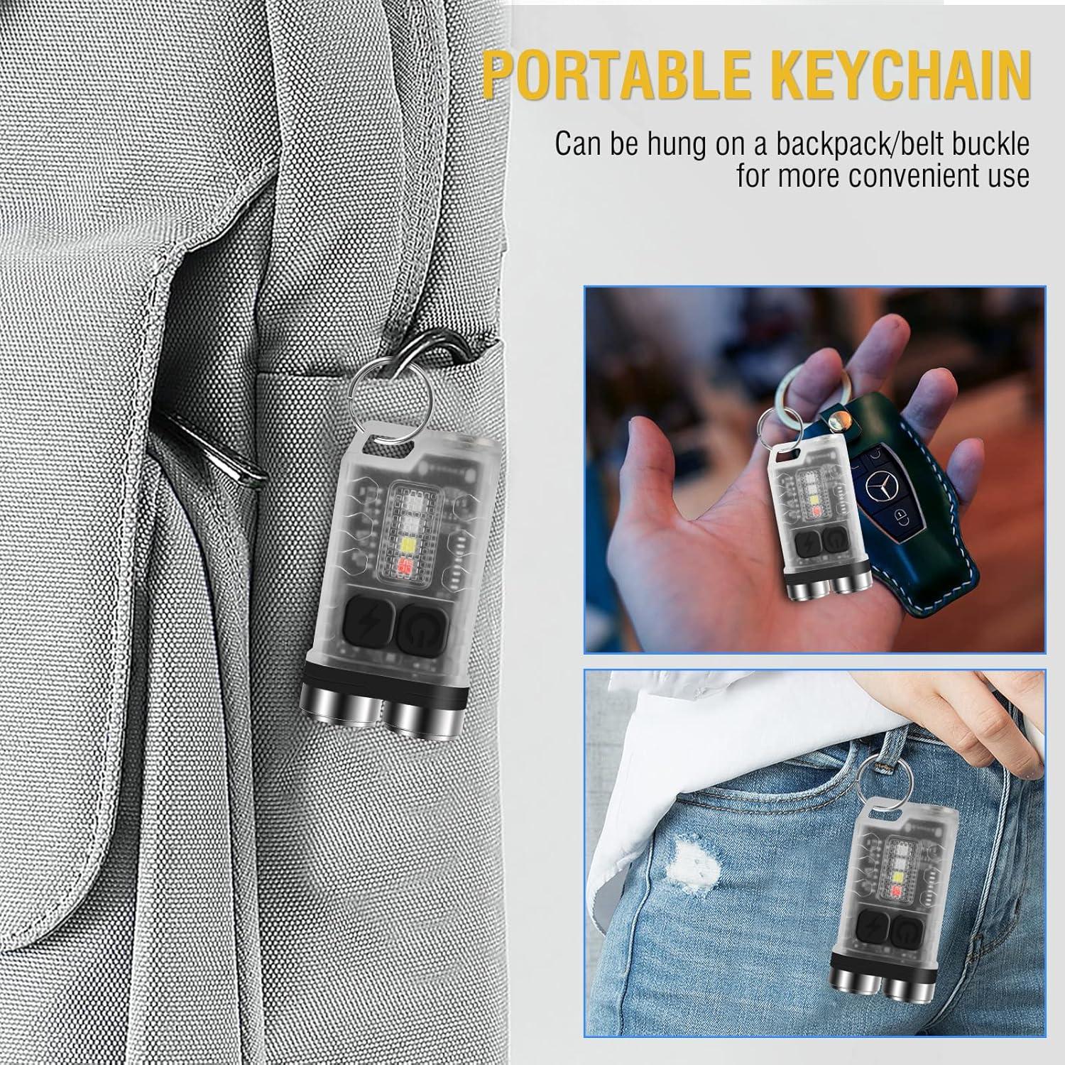 Linterna EDC BORUIT V3 Recargable USB-C 900LM IP65 12 Modos