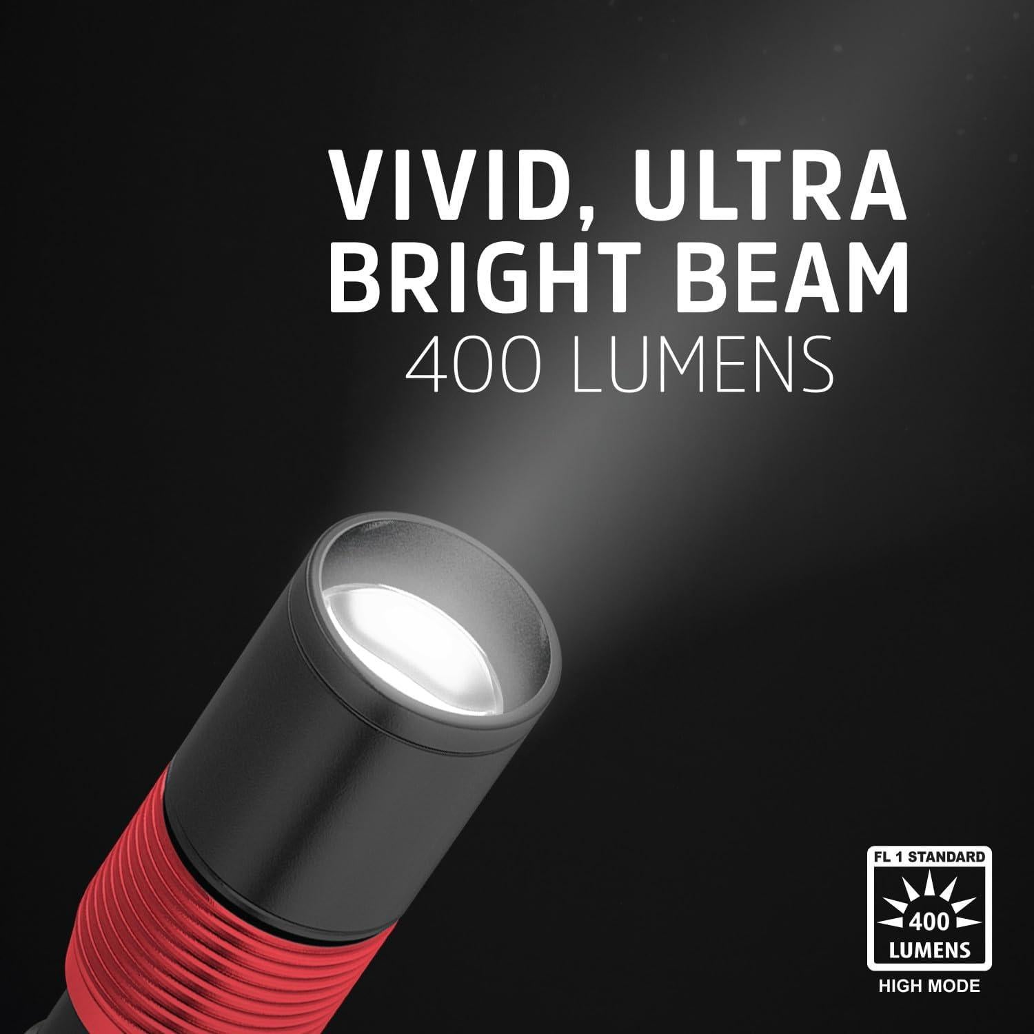 Linterna Recargable Energizer X400 LED 400 Lúmenes Resistente