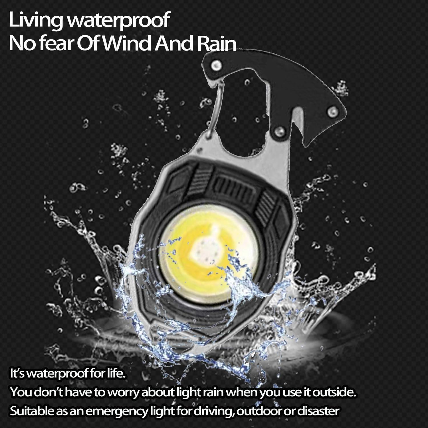 Linterna de Llavero COB EzoLife 1600 Lúmenes Recargable USB