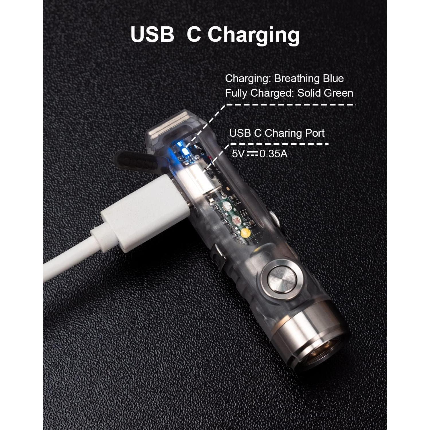 Linterna RovyVon Aurora A8 EDC USB-C 650 Lúmenes 6500K