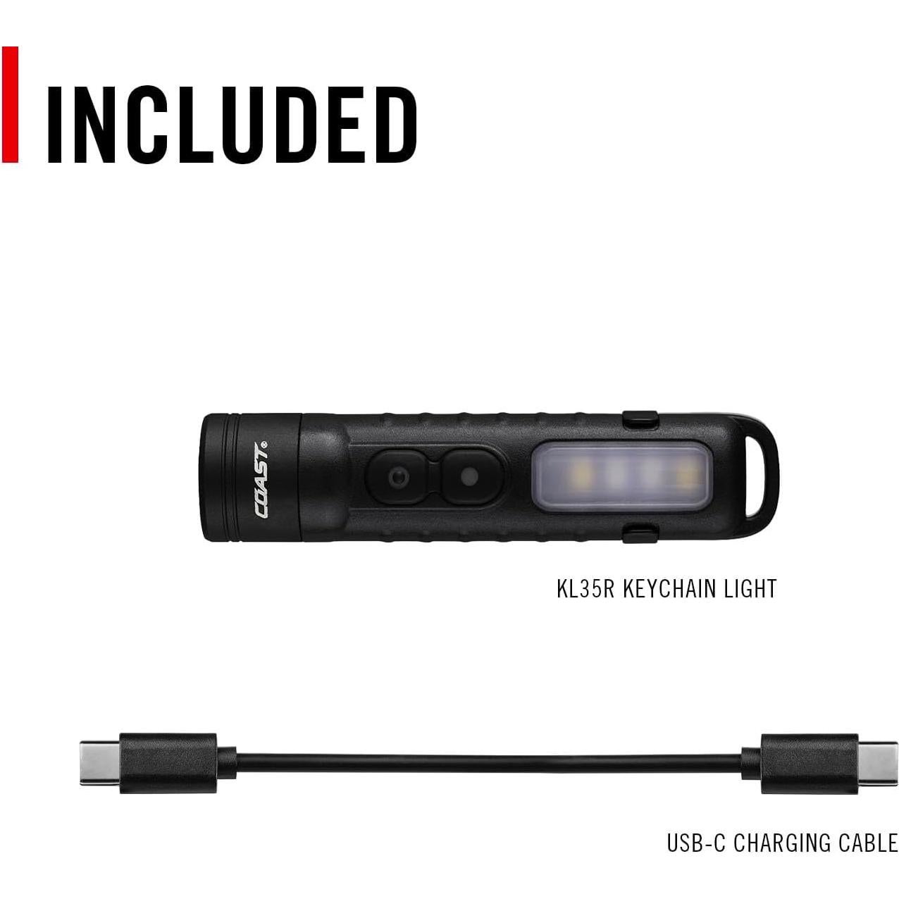 Linterna recargable LED Coast KL35R 600 lúmenes IP54