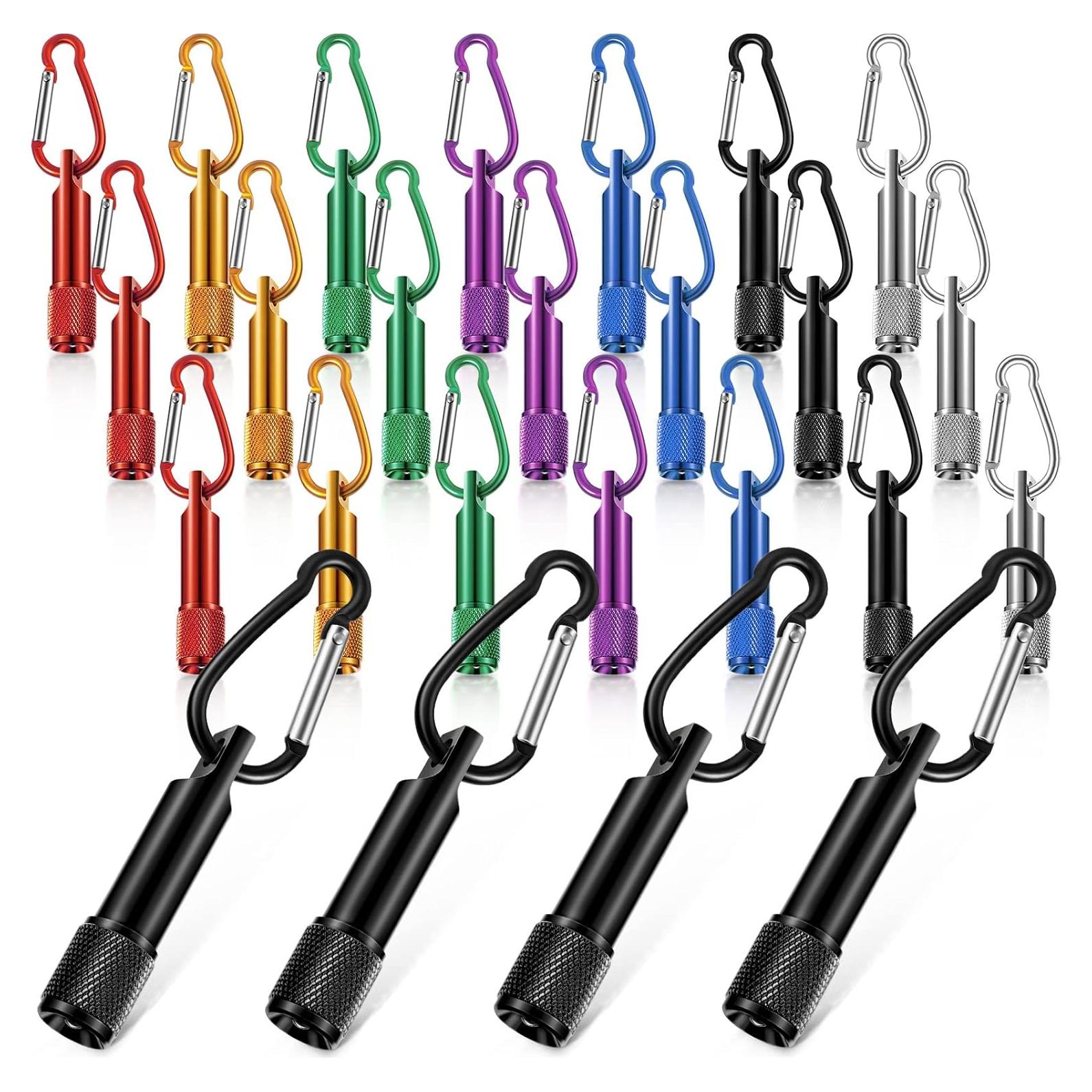 Paquete de 25 Mini Linternas LED Chengu con Mosquetón