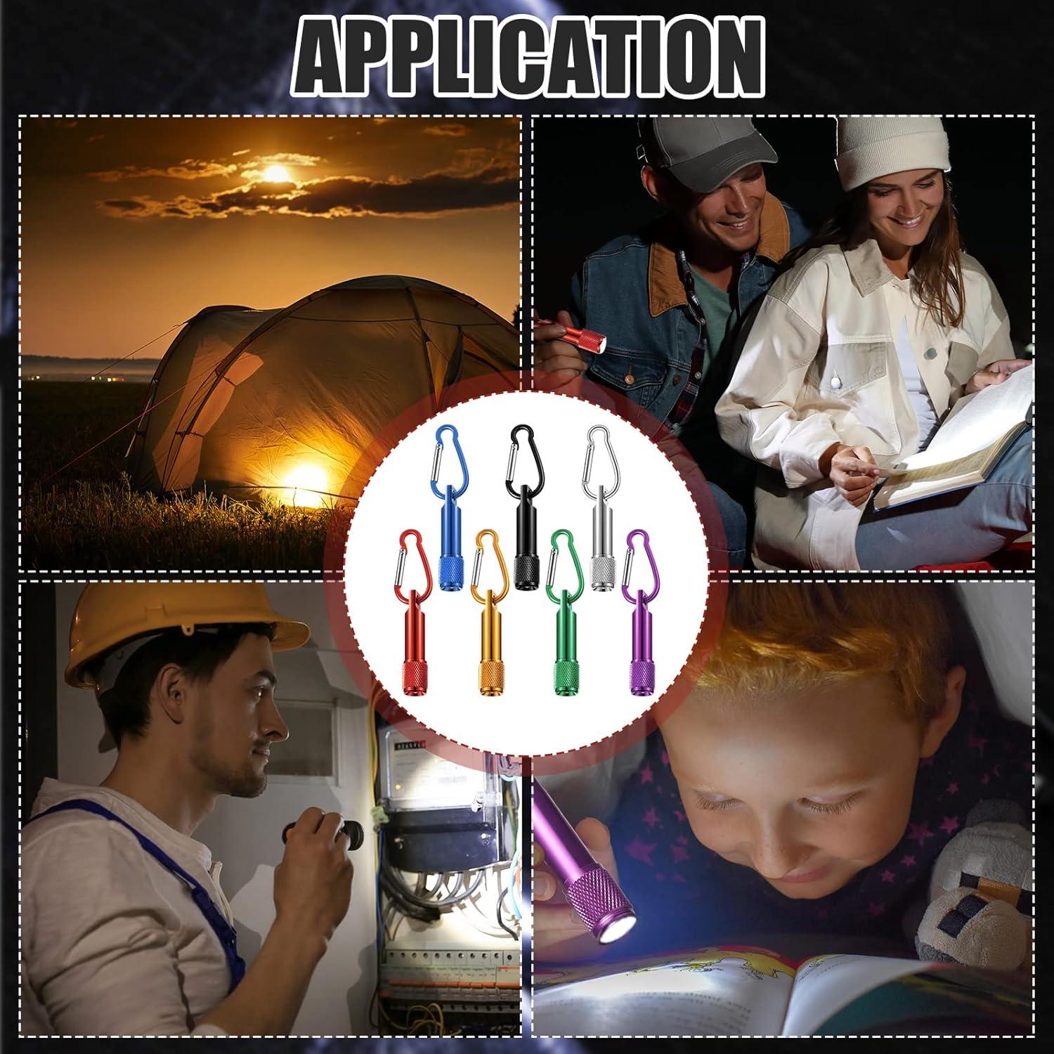 Paquete de 25 Mini Linternas LED Chengu con Mosquetón