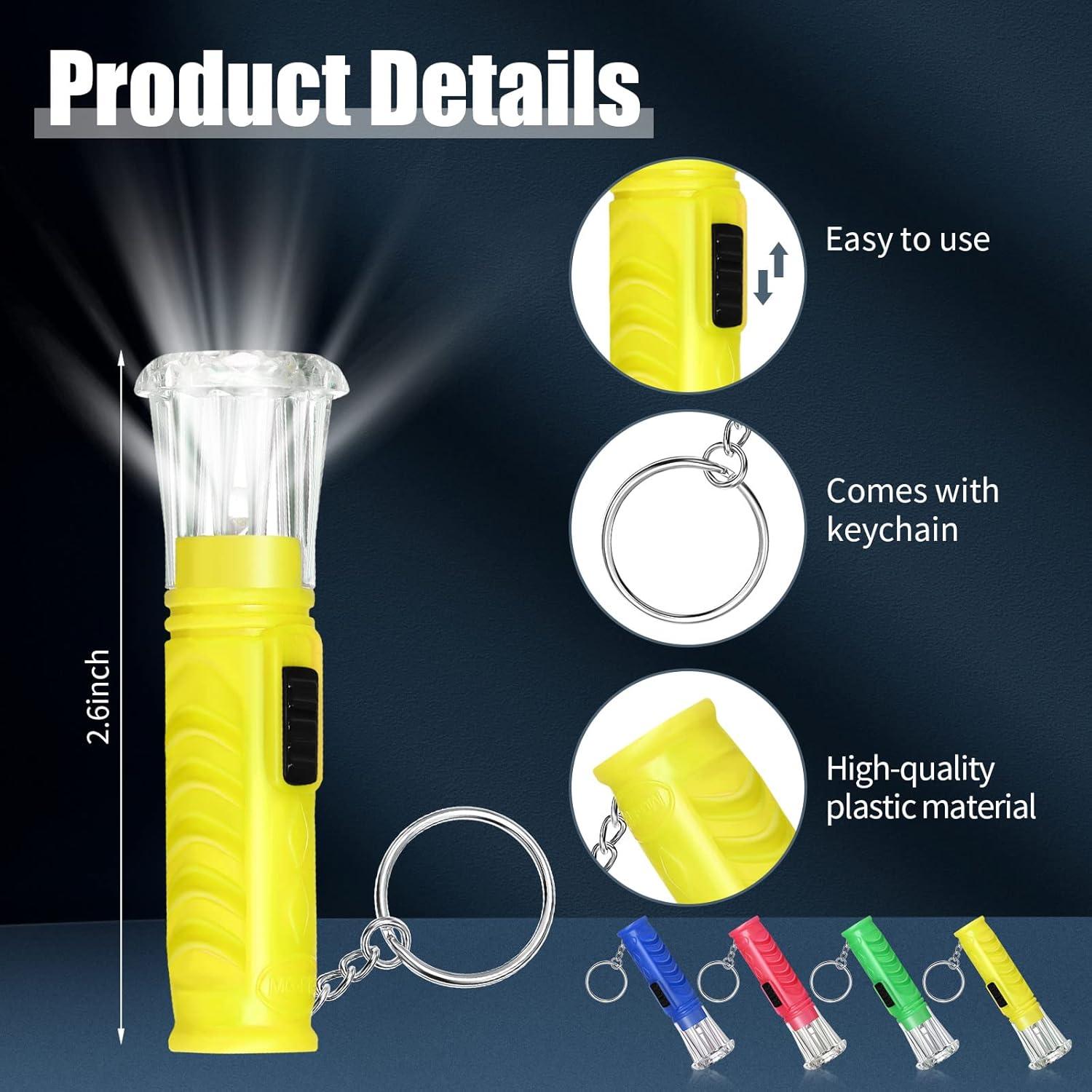 200 Mini Linternas de Llavero LED Geelin 6 Colores 6.6 cm