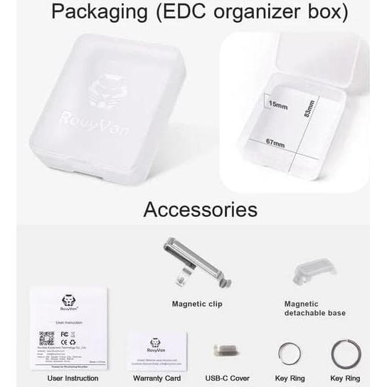 Linterna de llavero RovyVon Aurora A5 G4 recargable USB-C 420 lúmenes