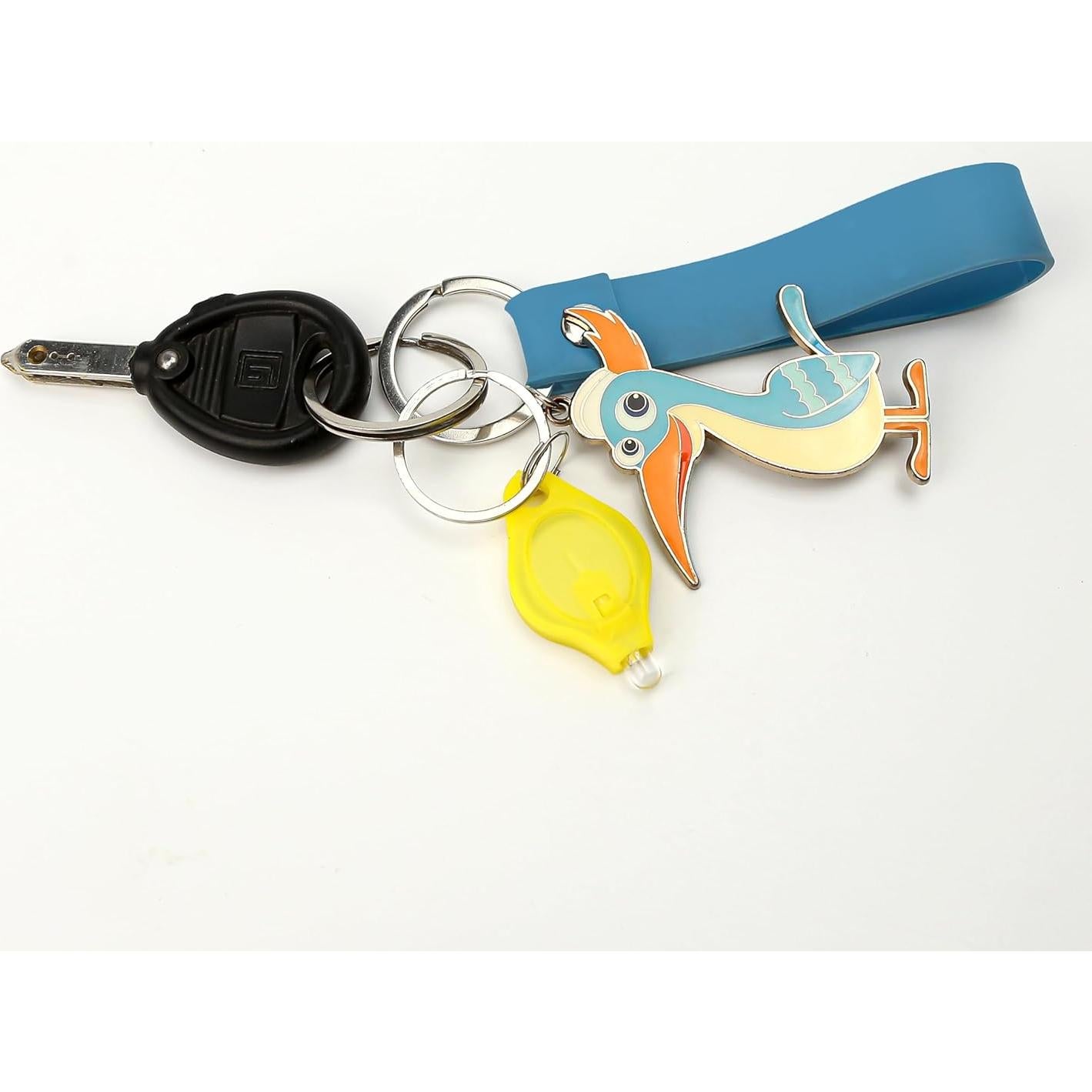 9 Linternas LED de Llavero Marsrut, Colores Brillantes, 4.06 cm