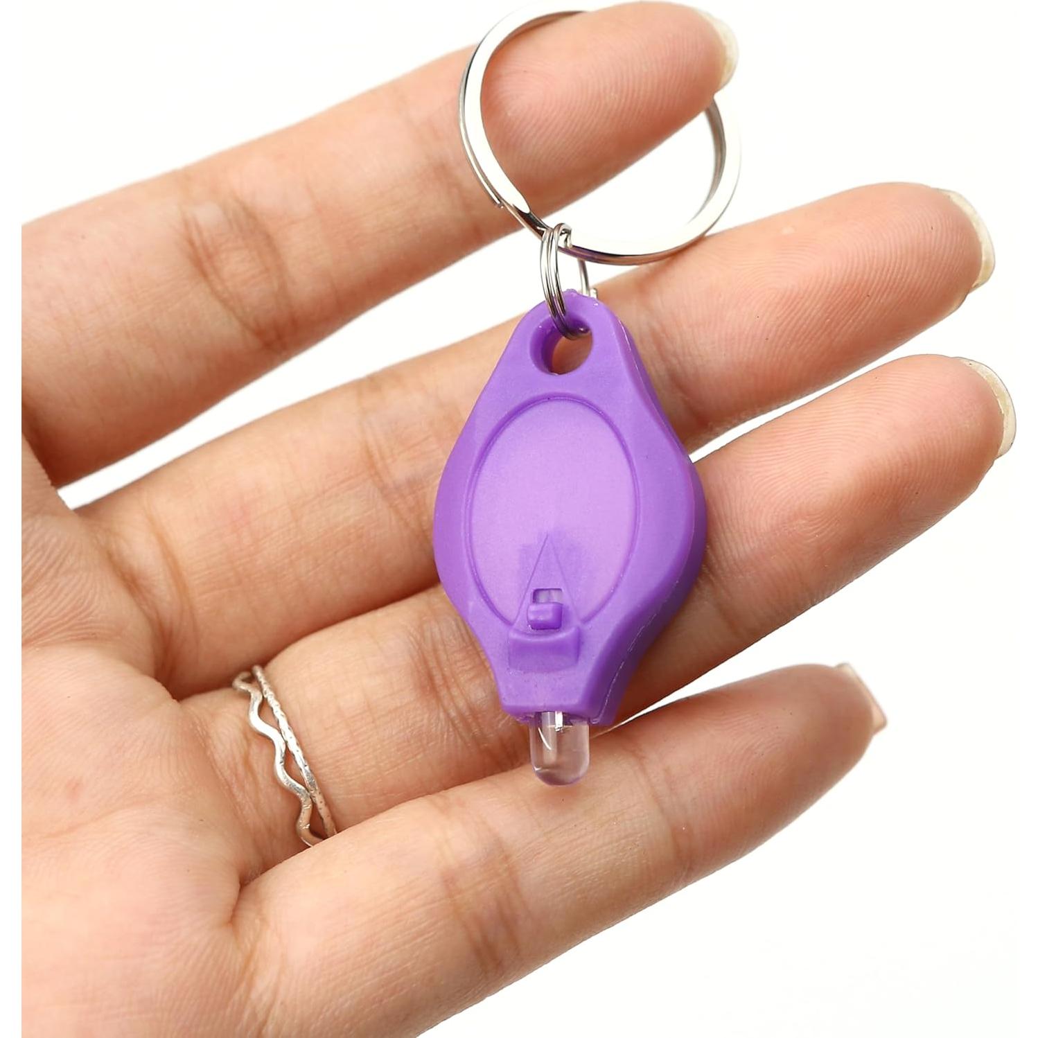 9 Linternas LED de Llavero Marsrut, Colores Brillantes, 4.06 cm