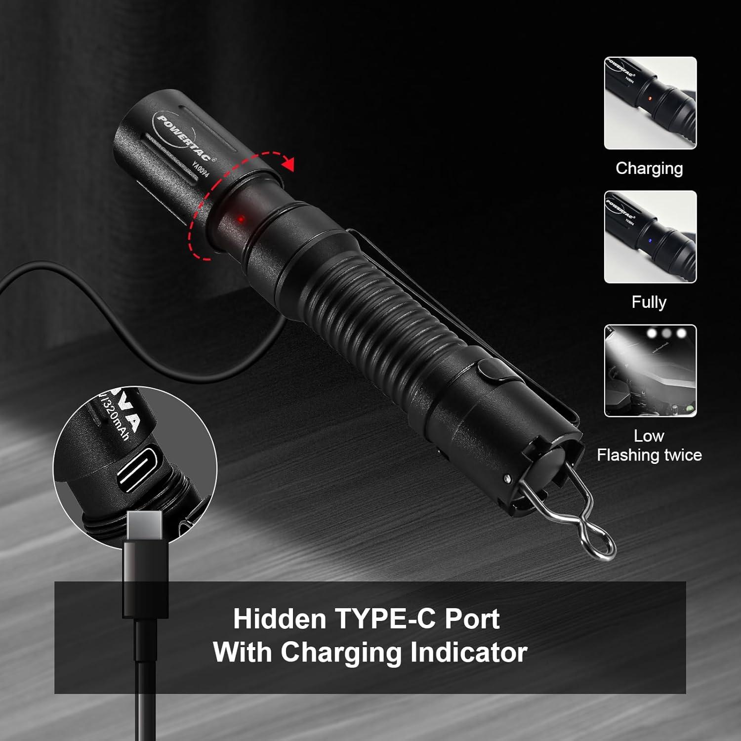 Linterna Compacta Powertac E3R Nova 820 Lúmenes Recargable