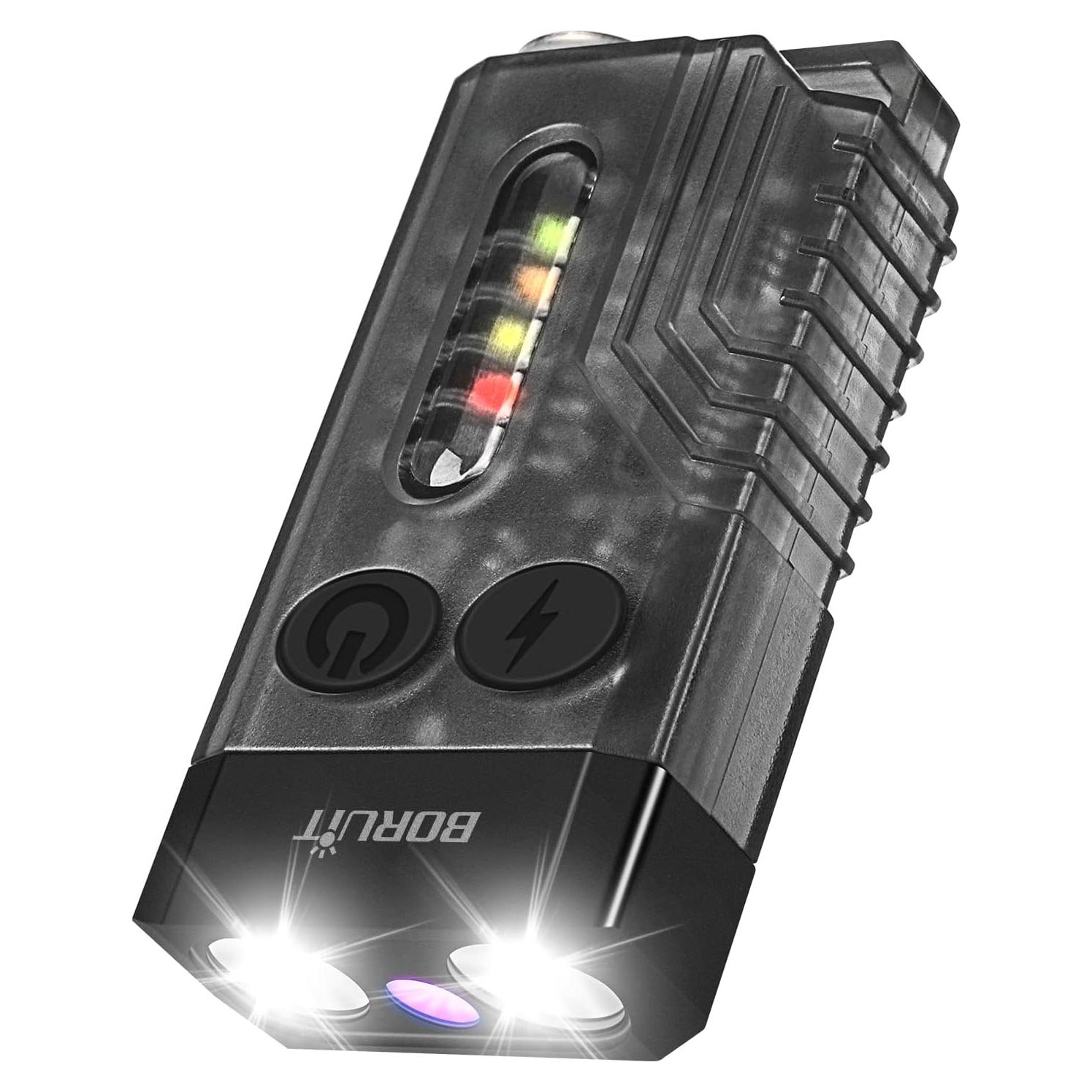 Linterna Boruit V10 USB C 1000 Lúmenes UV 365nm Compacta