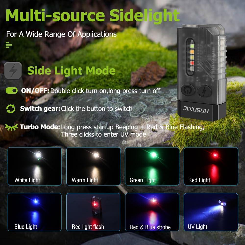 Linterna EDC HOSONIC E9 Recargable UV 1000 Lúmenes IPX4