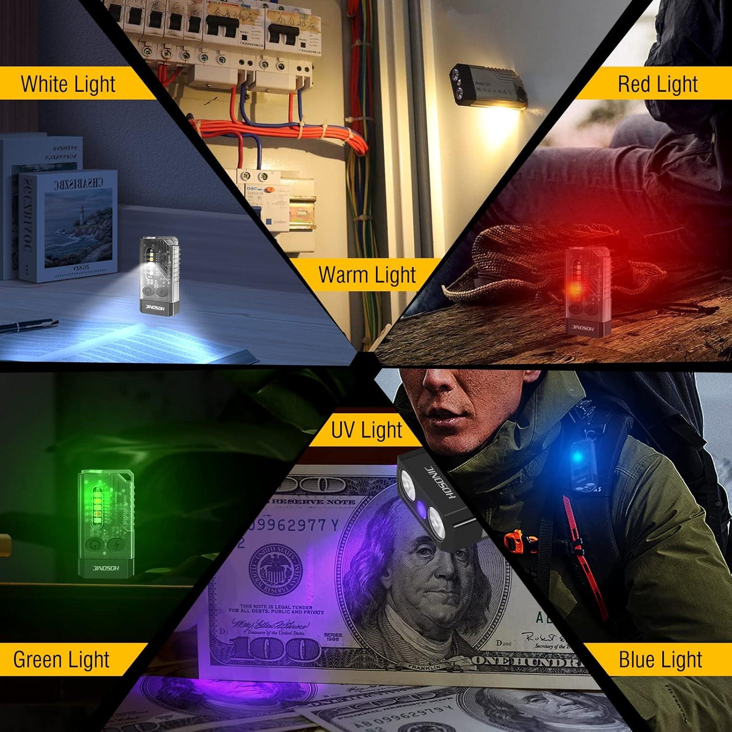 Linterna EDC HOSONIC E9 Recargable UV 1000 Lúmenes IPX4