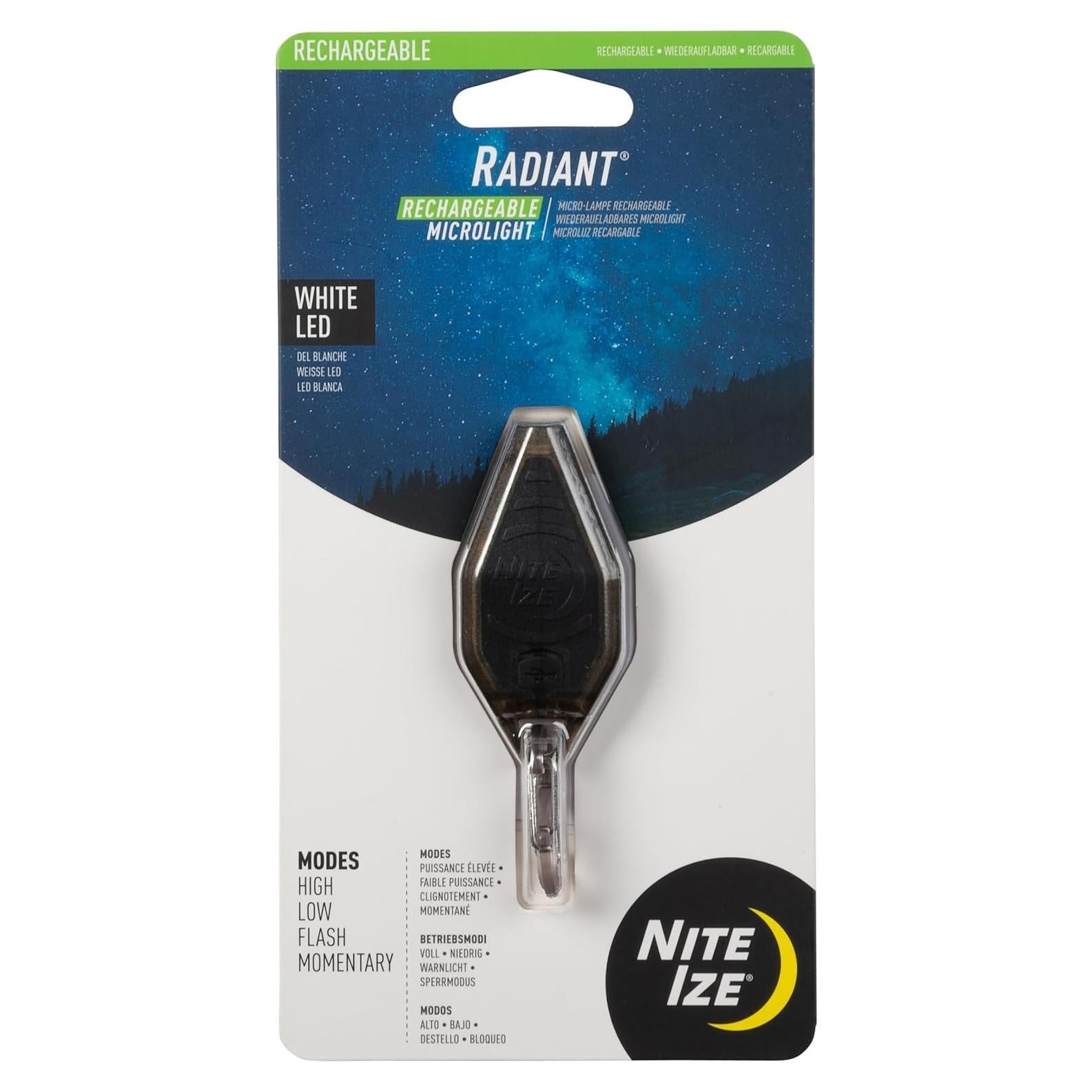 Microluz Recargable Nite Ize Radiant 12 Lúmenes LED Coyote