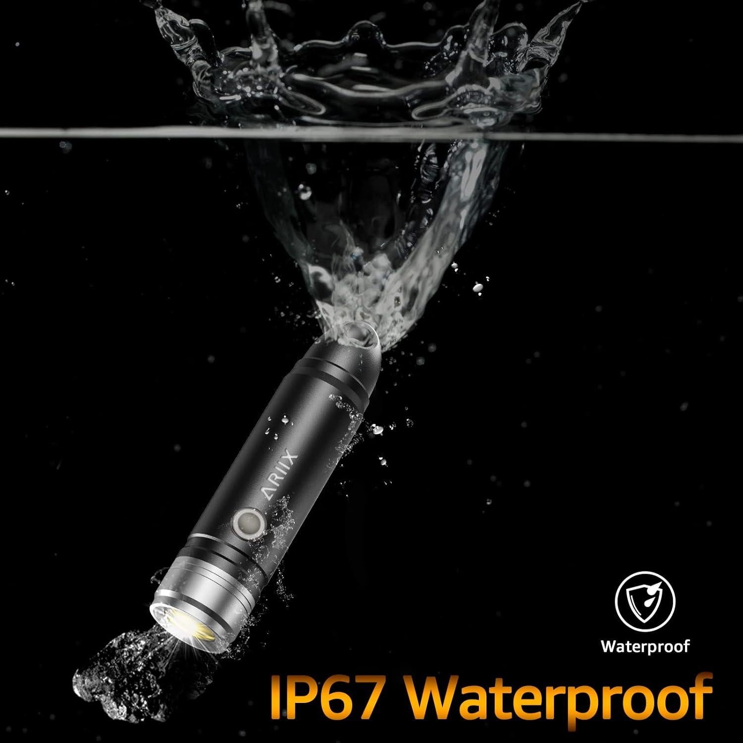 Linterna LED Mini ARIIX Bullet A1 650 Lúmenes Recargable