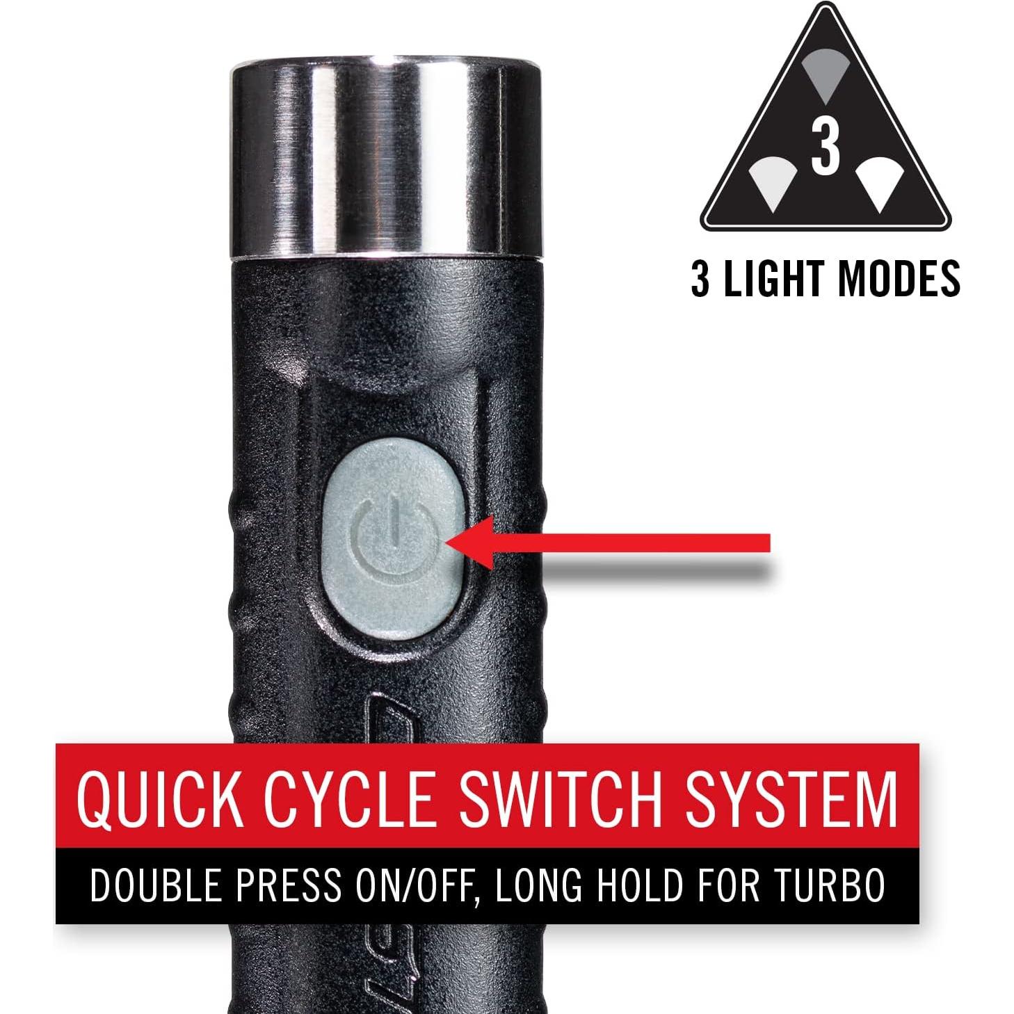 Linterna LED recargable Coast KL20R 380 Lúmenes Negra