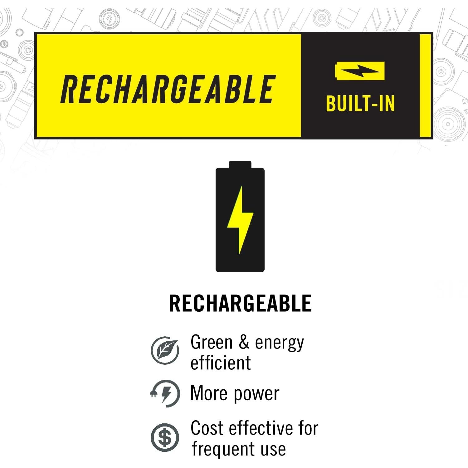 Linterna LED recargable Coast KL20R 380 Lúmenes Negra