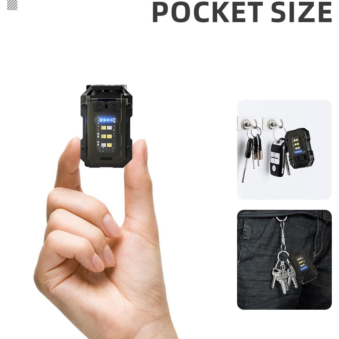 Linterna EDC WARSUN SQ10 Recargable Magnética Compacta