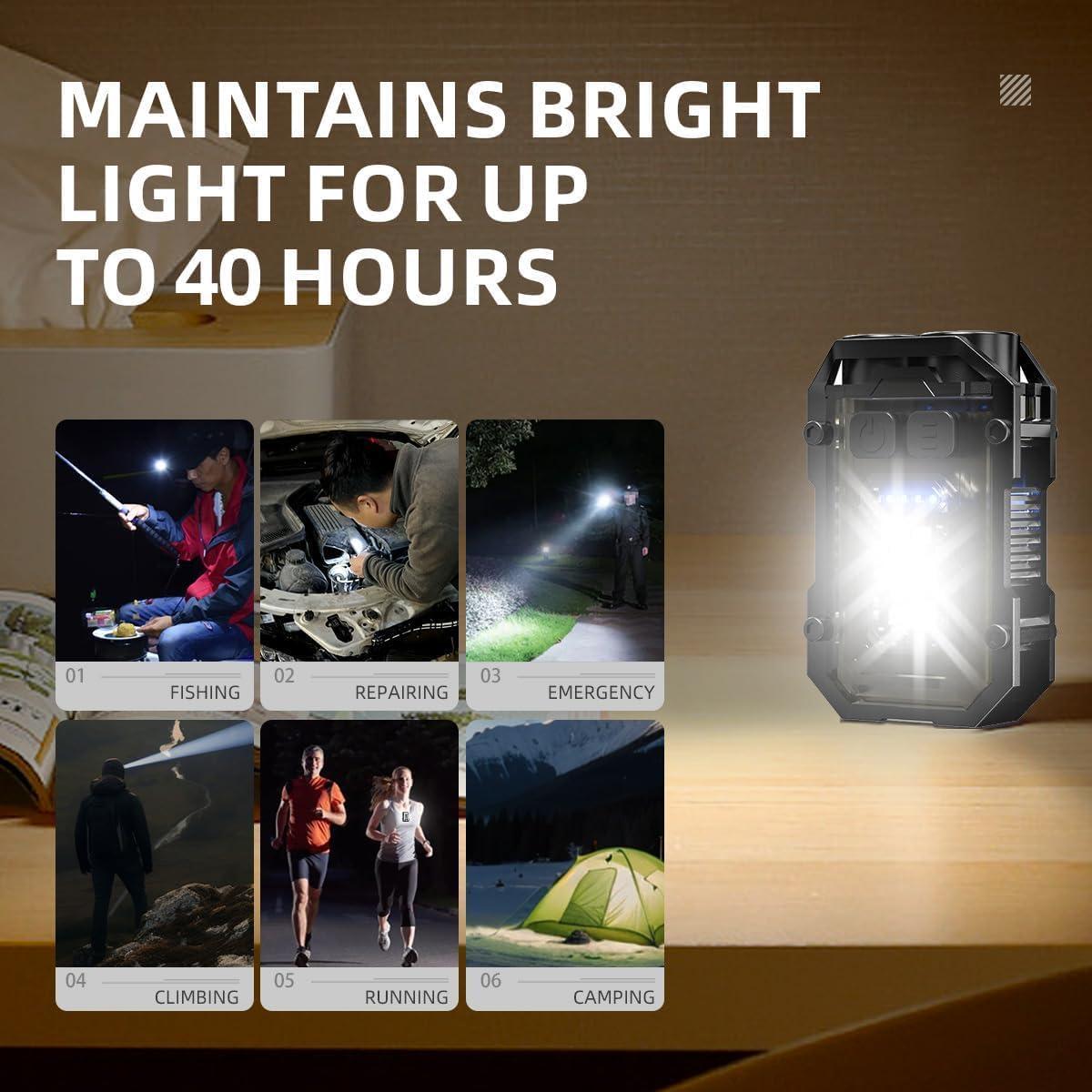 Linterna EDC WARSUN SQ10 Recargable Magnética Compacta