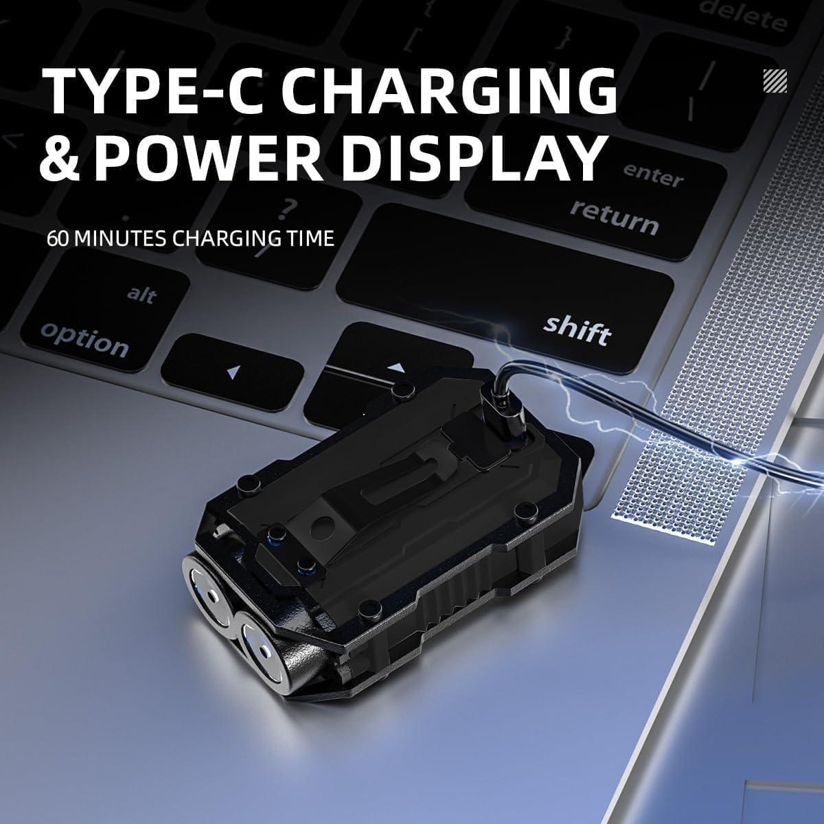 Linterna EDC WARSUN SQ10 Recargable Magnética Compacta