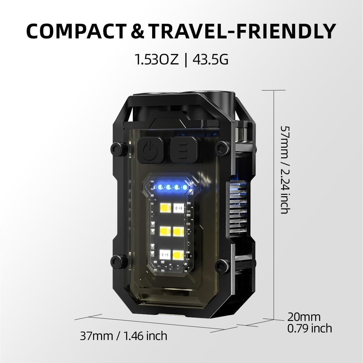 Linterna EDC WARSUN SQ10 Recargable Magnética Compacta