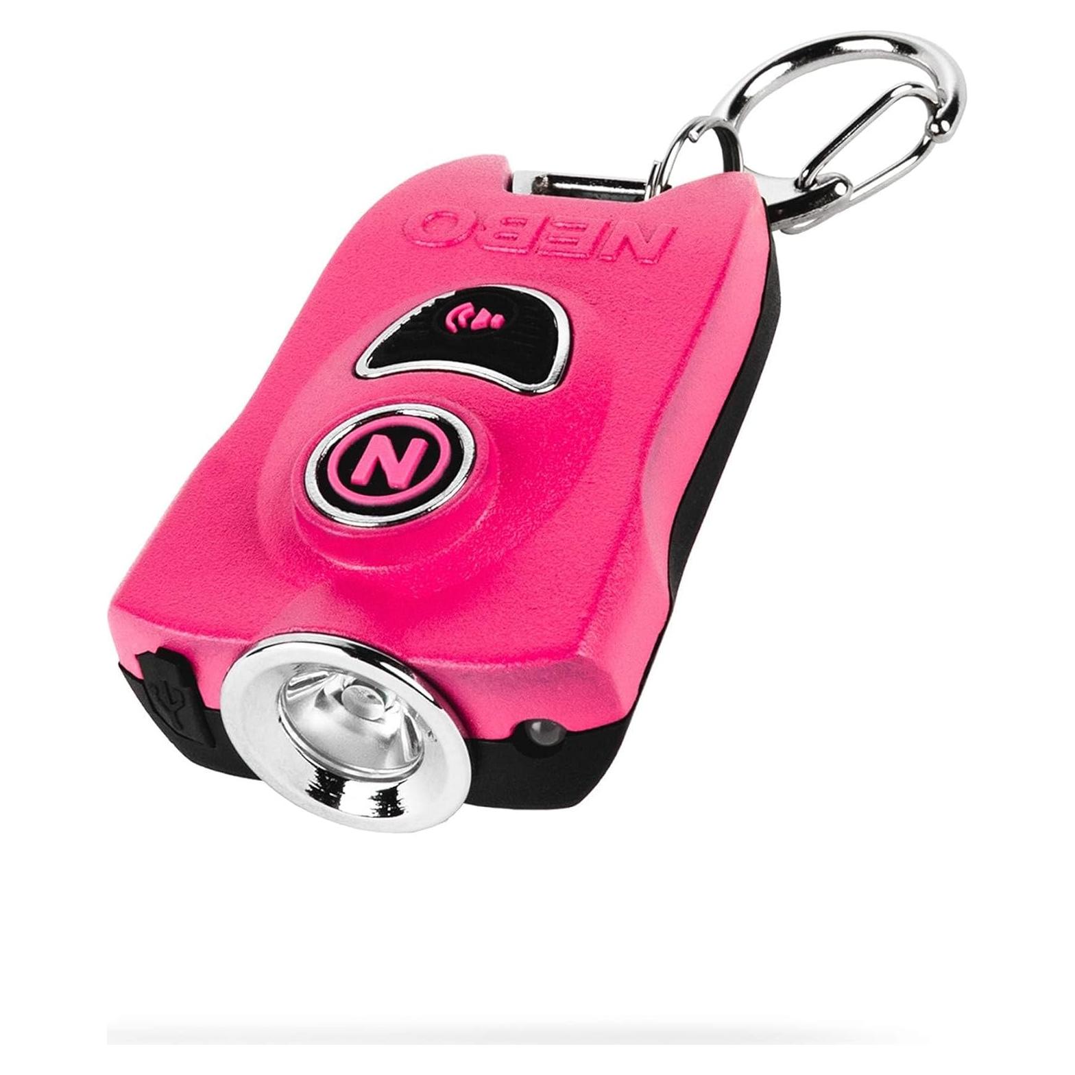 Linterna Recargable NEBO MYPAL con Alarma 115dB - Rosa
