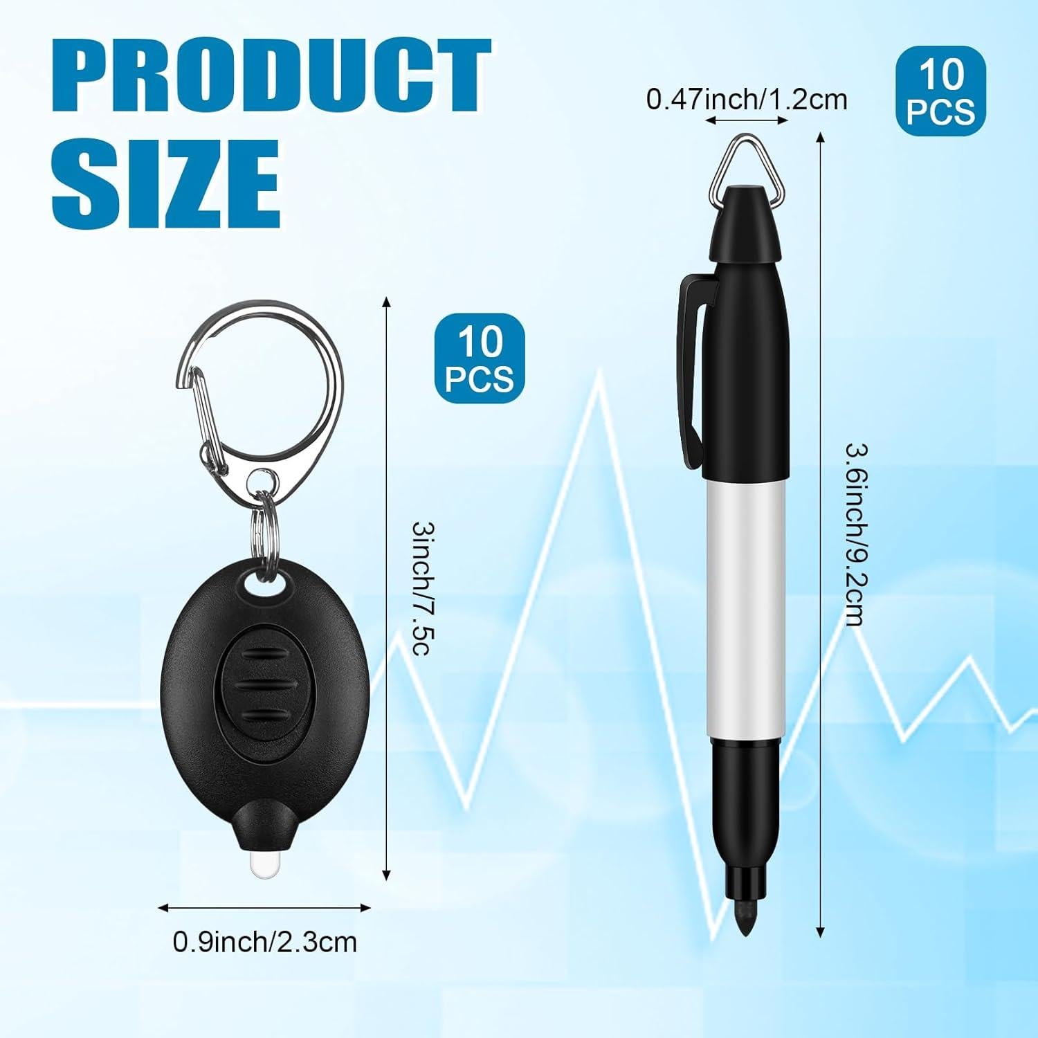 Pack 20 Piezas: Linternas LED Llavero y Marcadores Welecom