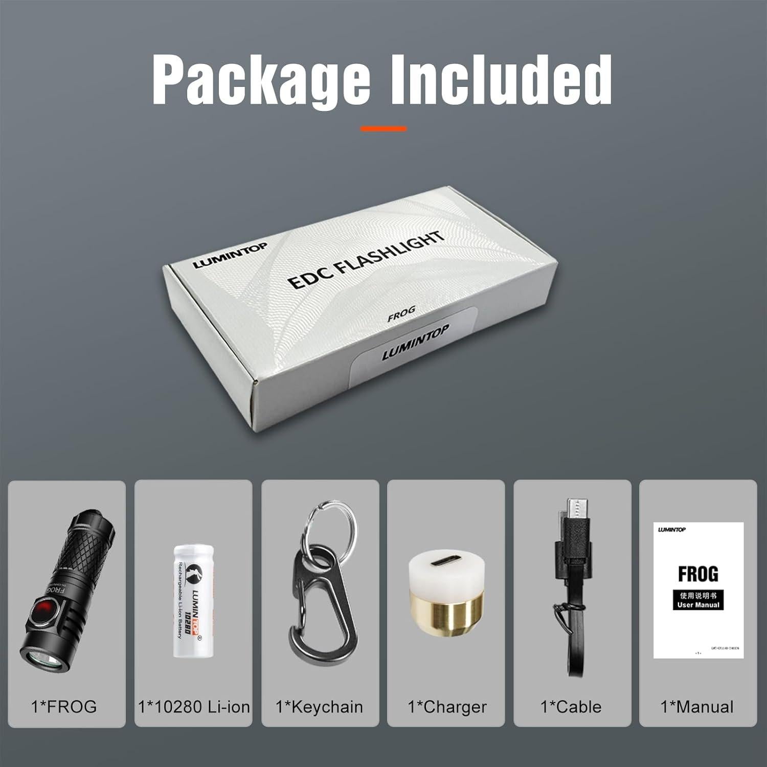 Linterna de Llavero LUMINTOP Rana 2.0 600 Lúmenes IPX-8