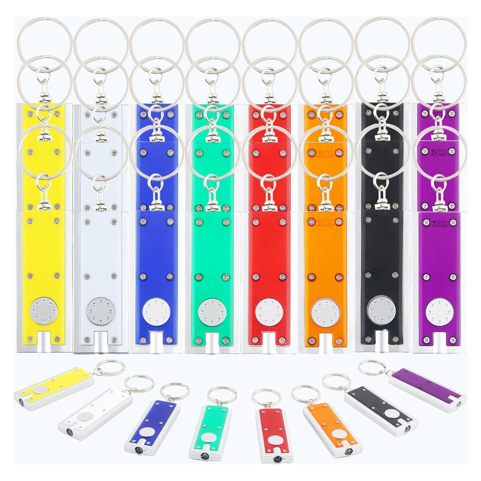 40 Mini Linternas Llavero Haconba LED Portátiles Multicolor