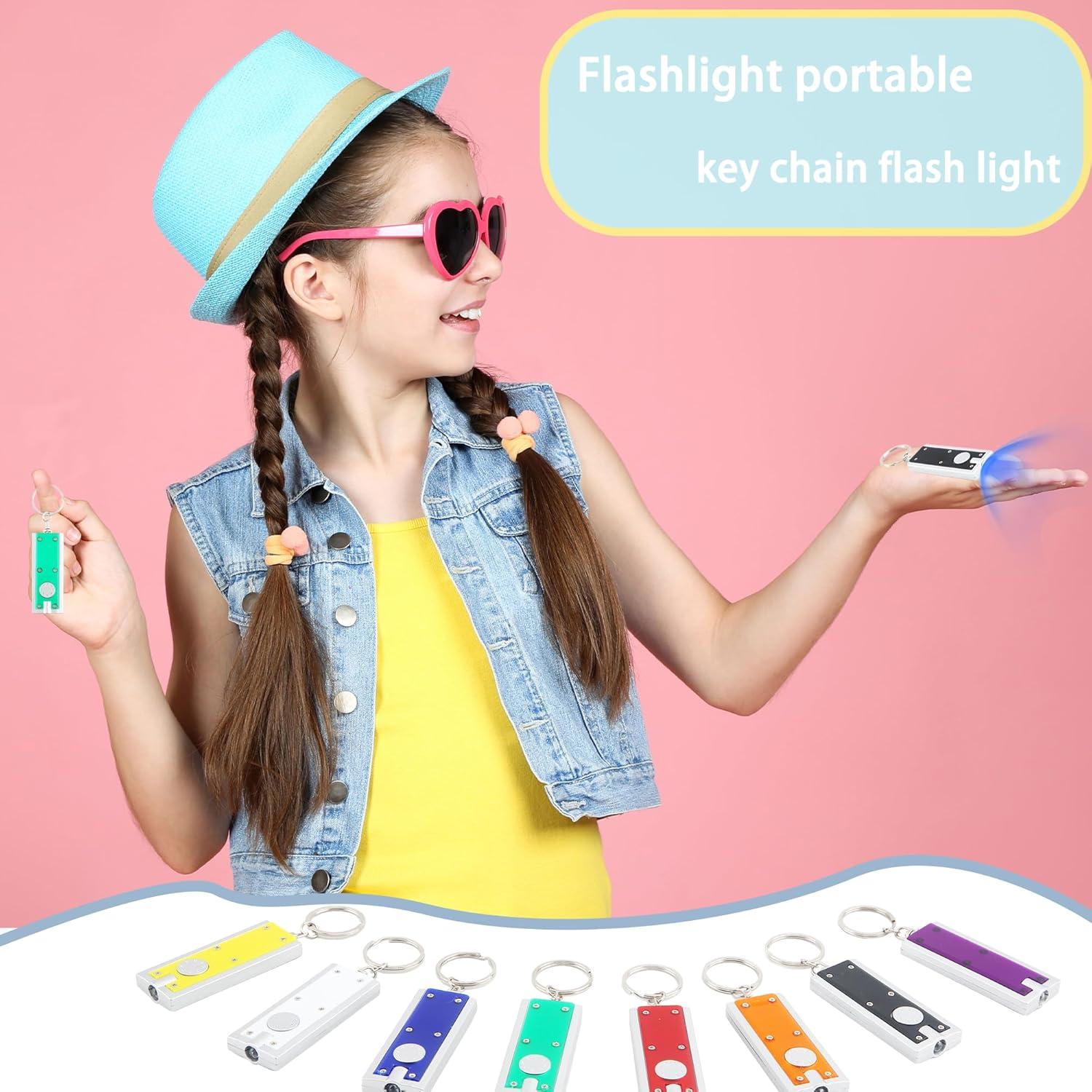 40 Mini Linternas Llavero Haconba LED Portátiles Multicolor