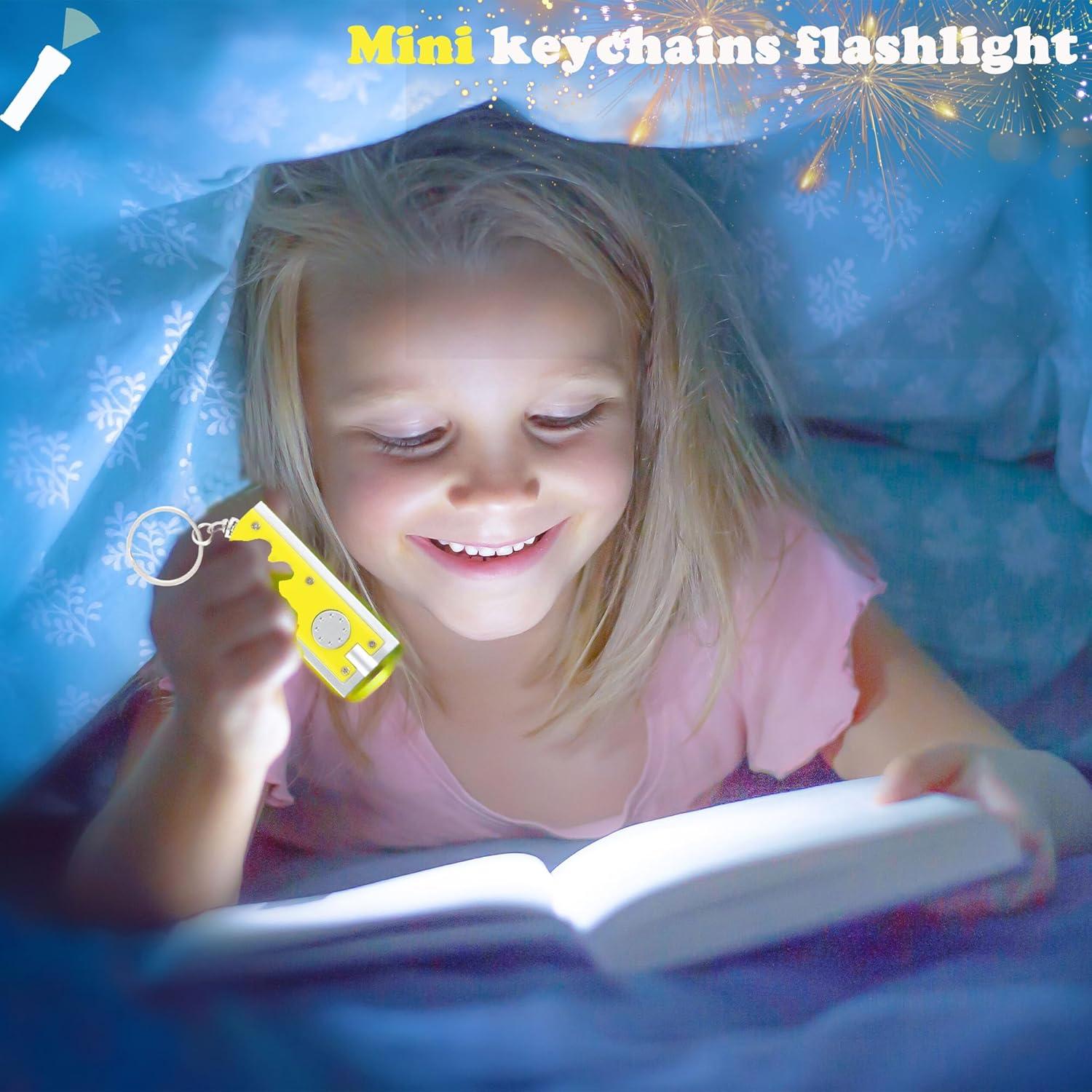 40 Mini Linternas Llavero Haconba LED Portátiles Multicolor