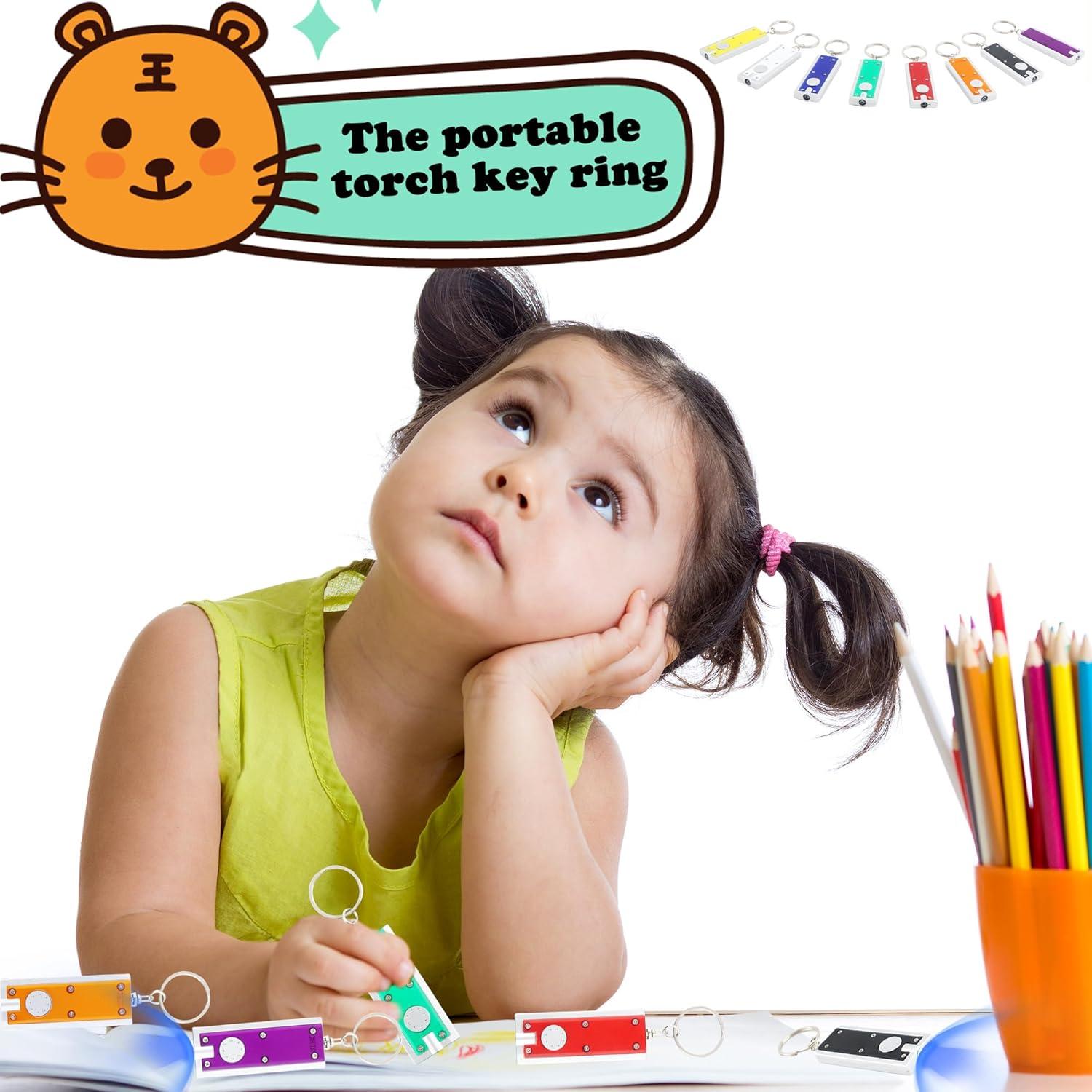 40 Mini Linternas Llavero Haconba LED Portátiles Multicolor