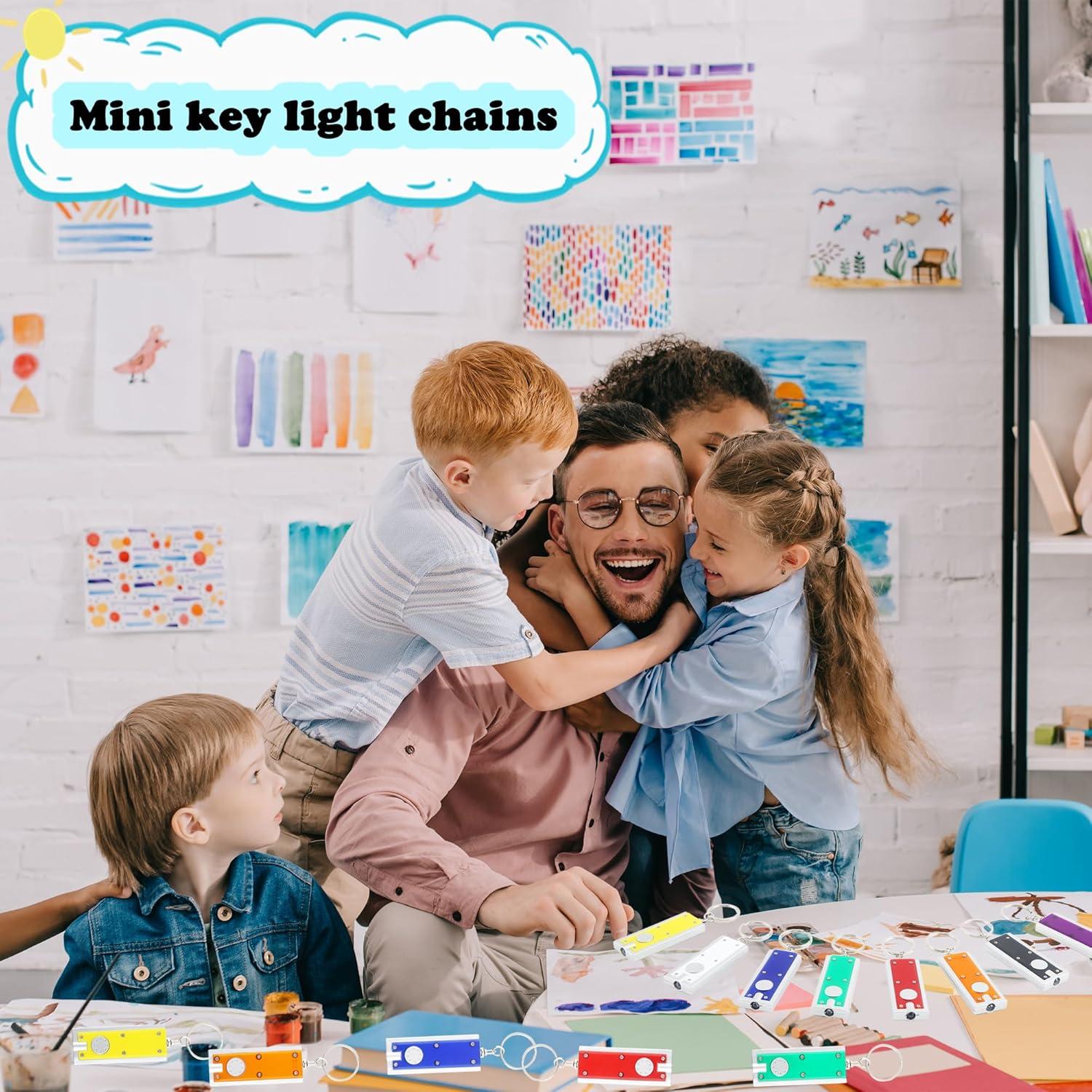 40 Mini Linternas Llavero Haconba LED Portátiles Multicolor