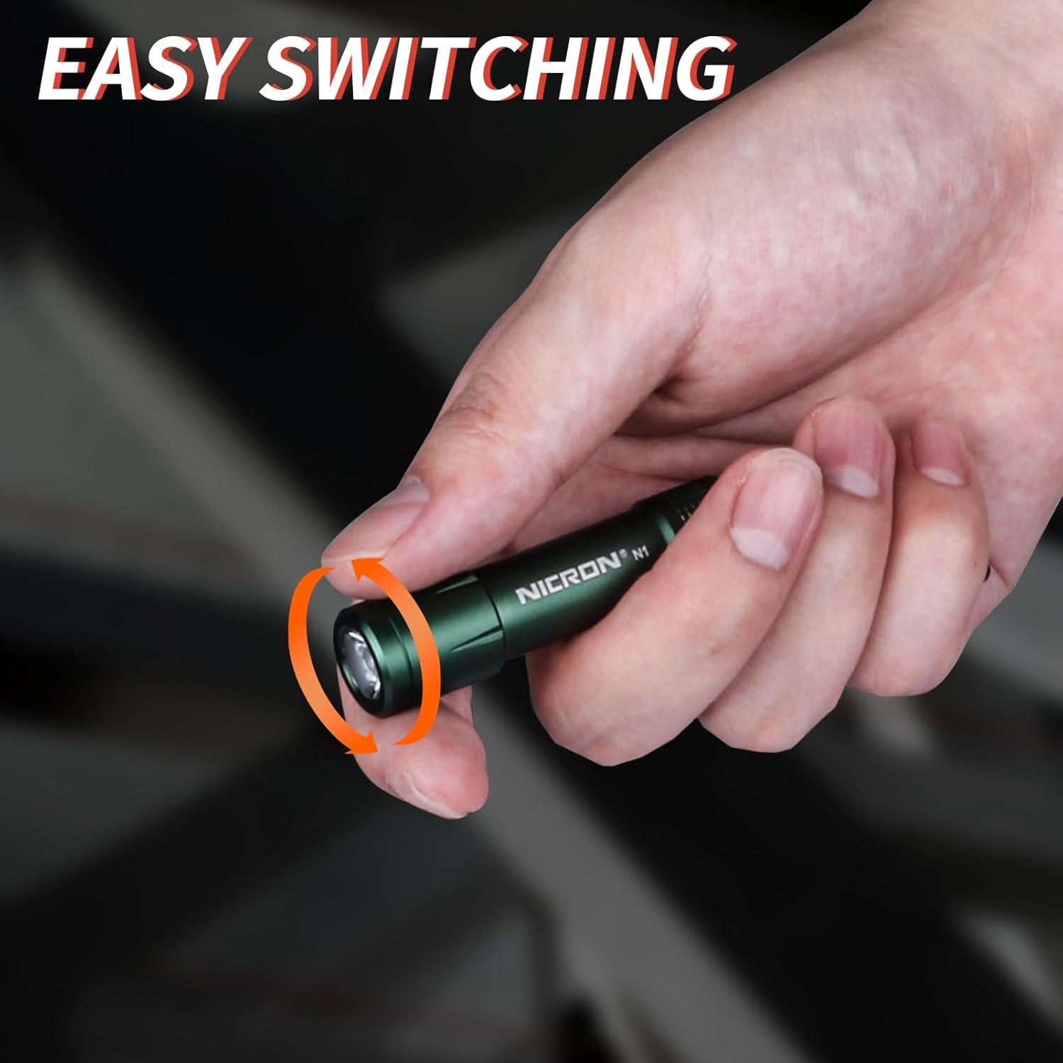 Linterna de Llave NICRON N1, 100 Lúmenes, Resistente al Agua