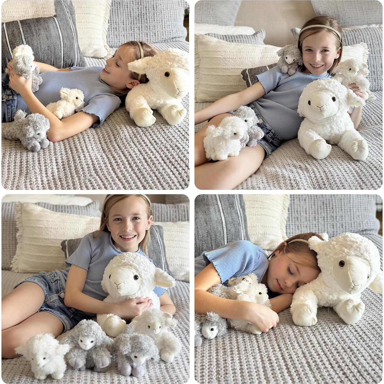 Conjunto de 5 Animales de Peluche BENINY Cordero 50 cm